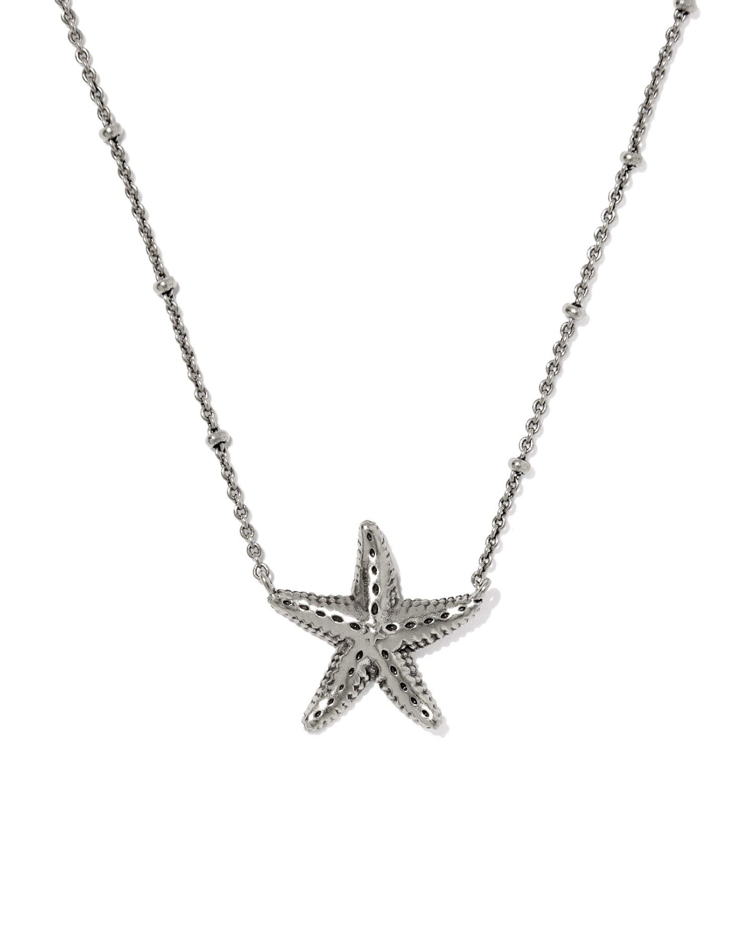 Parker Starfish Metal Short Pendant Necklace In Silver