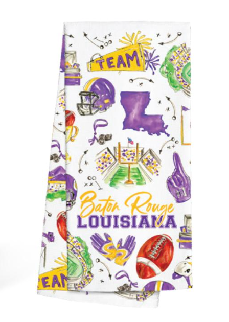 Tailgates in Baton Rouge Teal Towel