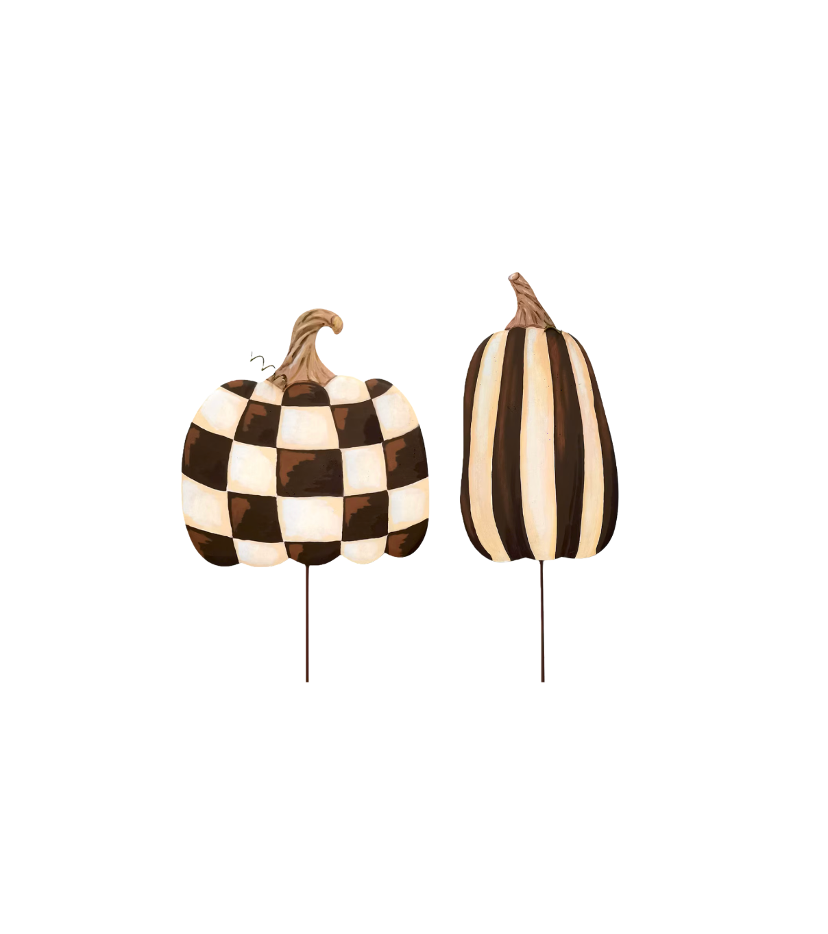 Chocolate Striped & Checked Pumpkins