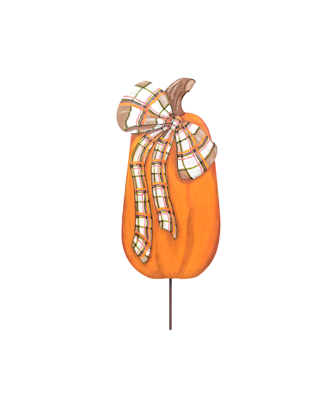 Large Modern Plaid Pumpkin