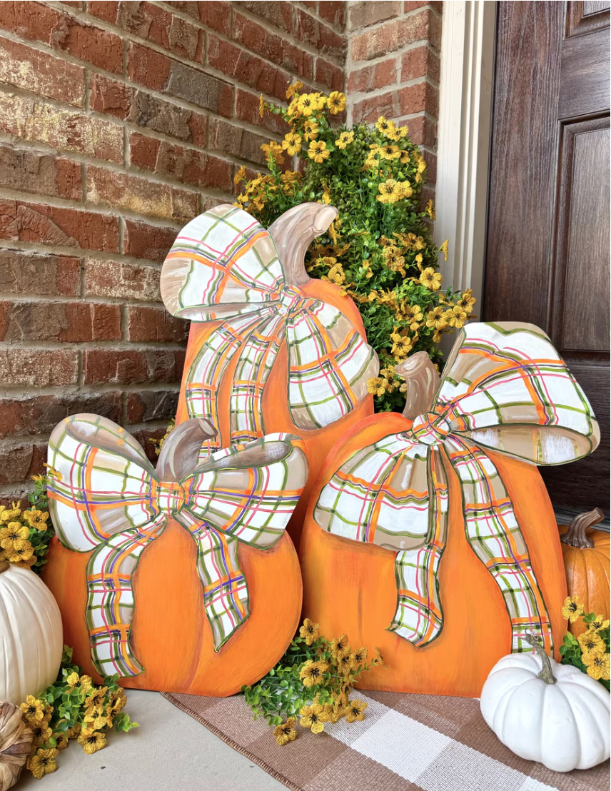 Modern Plaid Pumpkins