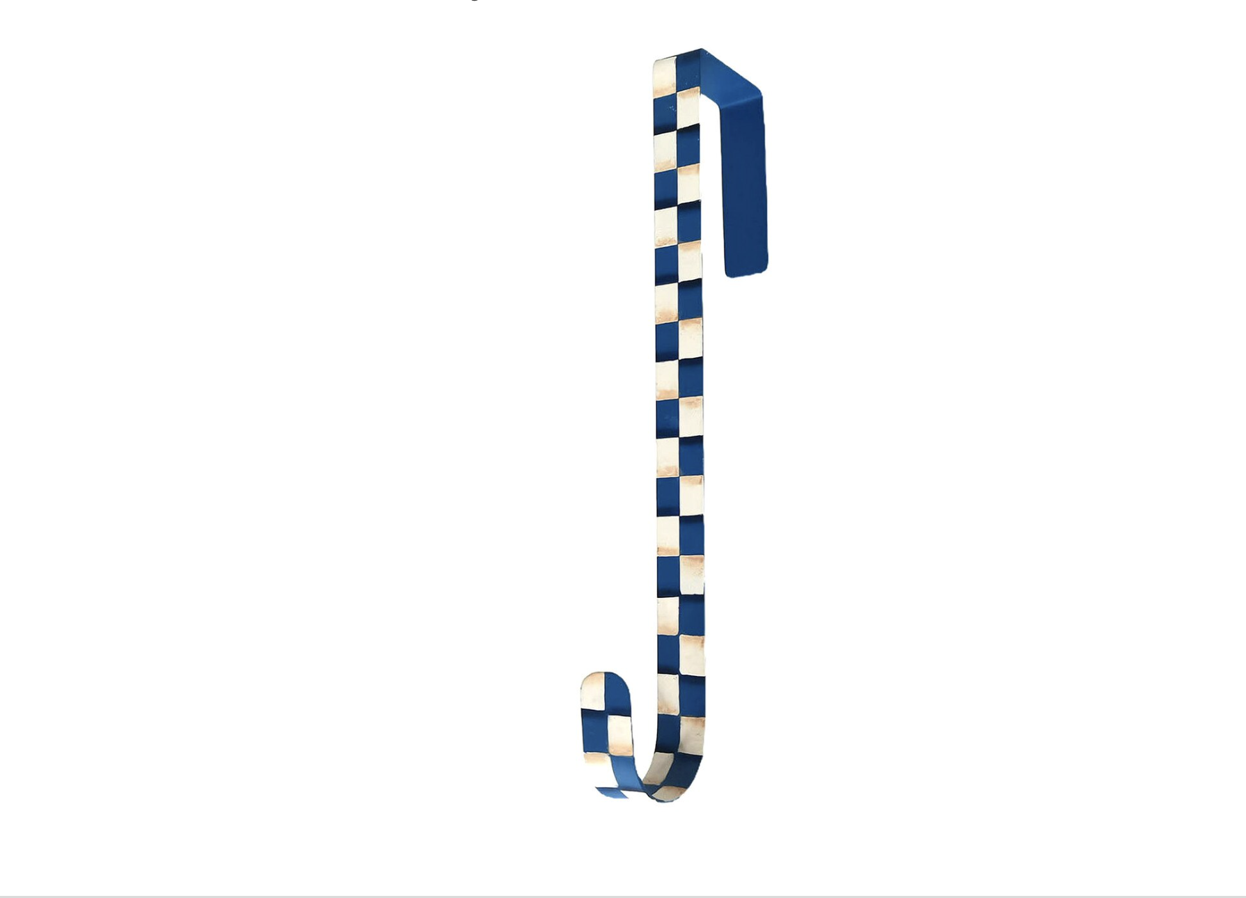 Blue & White Check Wreath Hanger