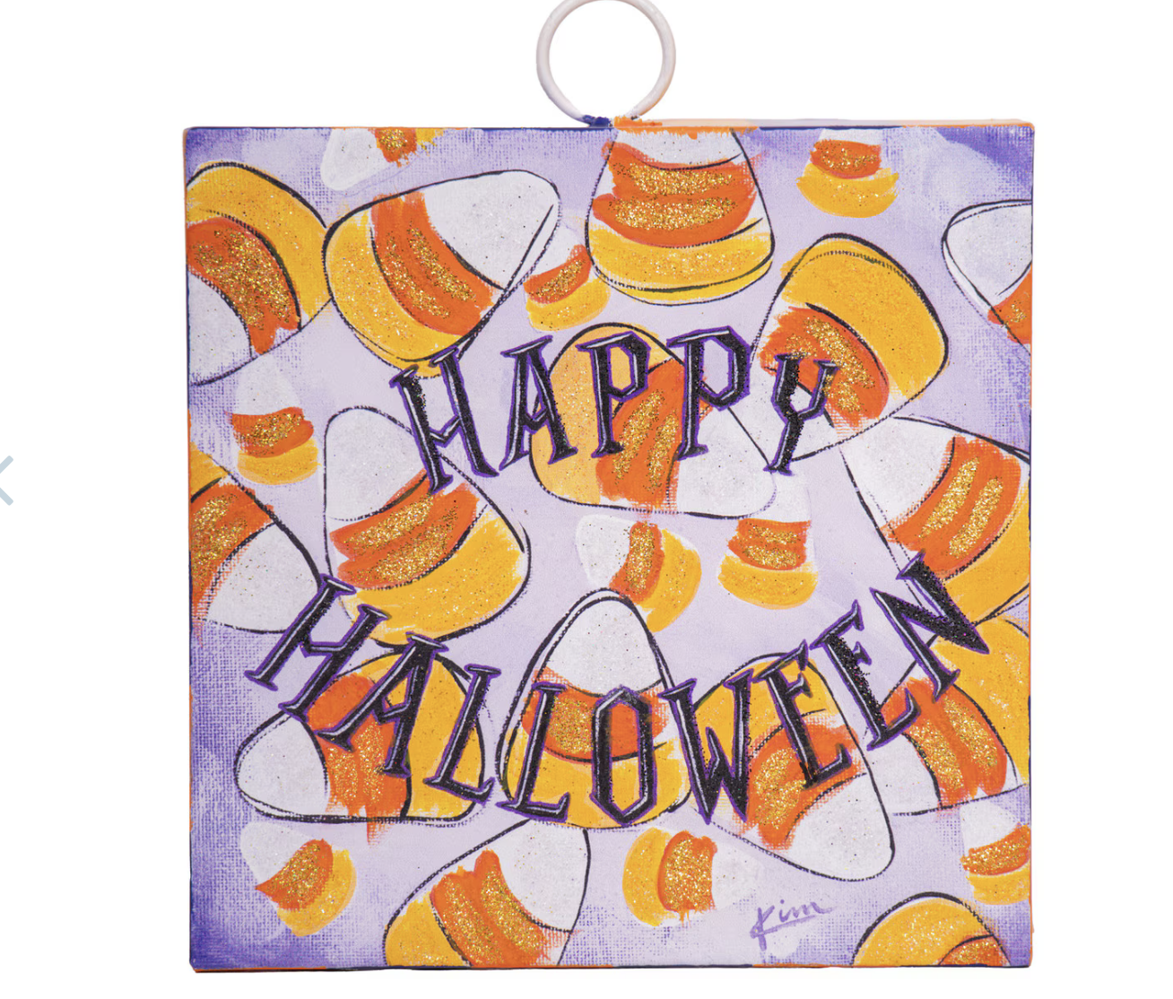 "Happy Halloween Candy Corn Charm