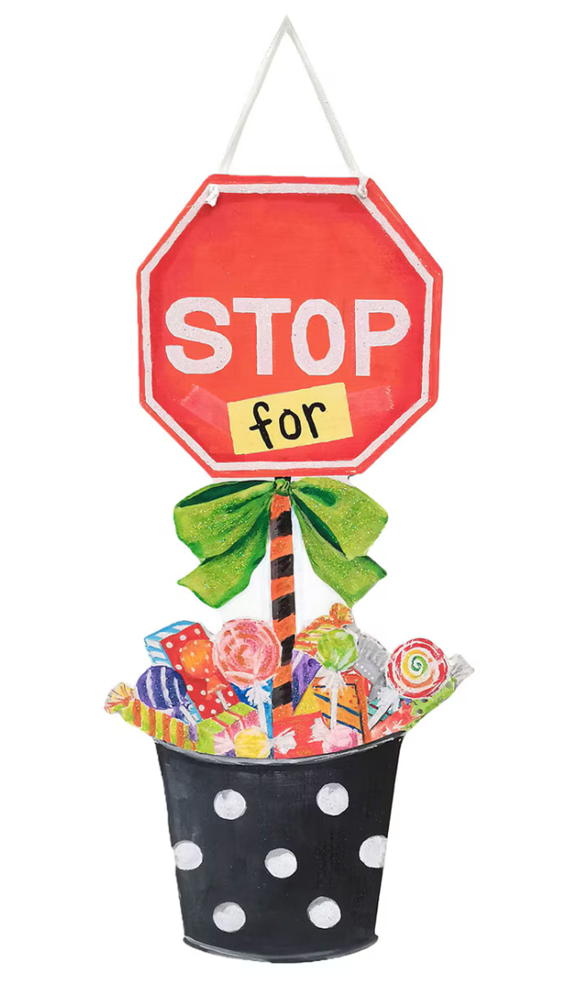 "Stop For Candy" PVC Door Hanger