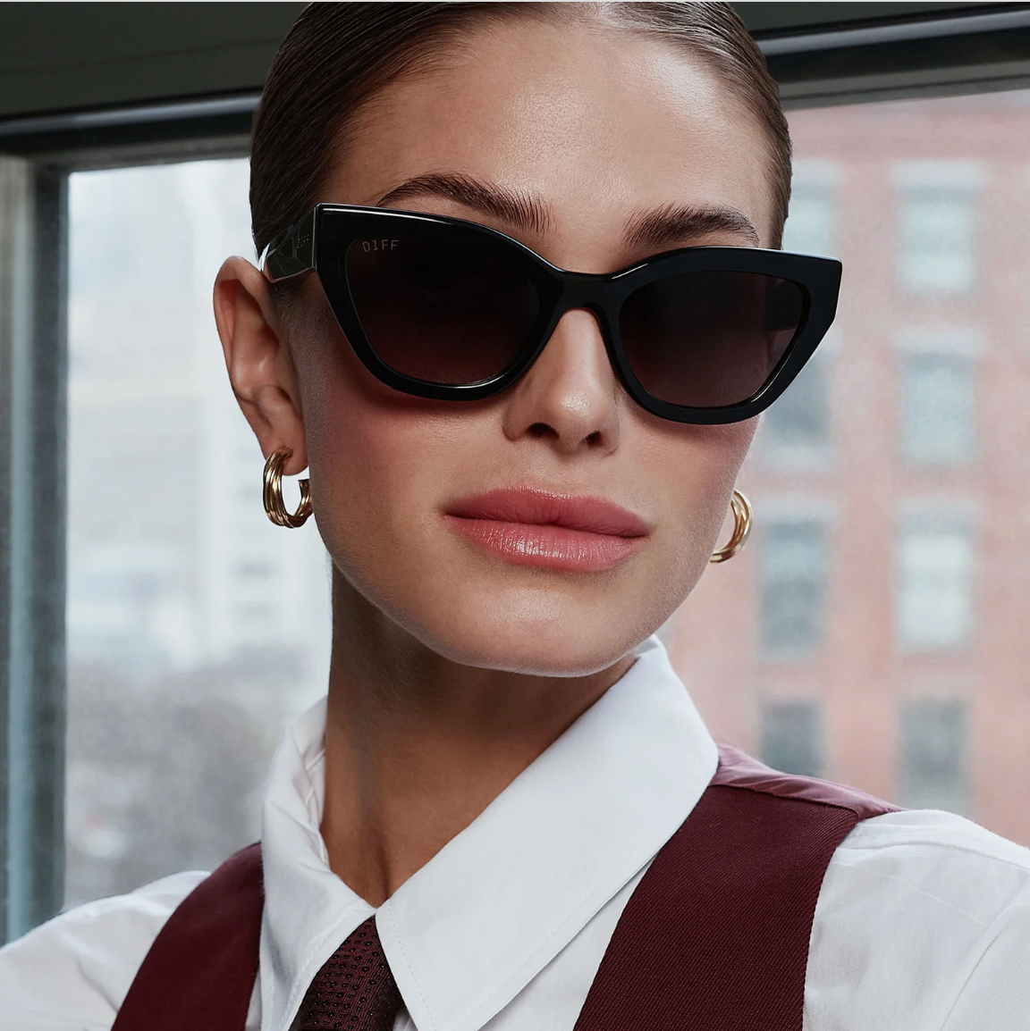 Emily- Black Brown+ Polarized Sunglasses
