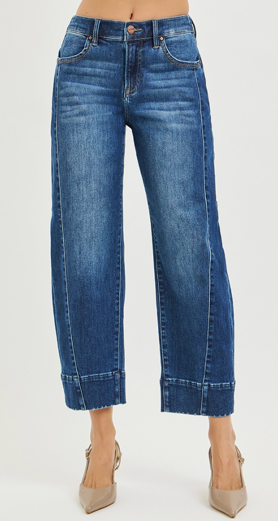 Risen | Slouchy Cropped Barrel Jeans