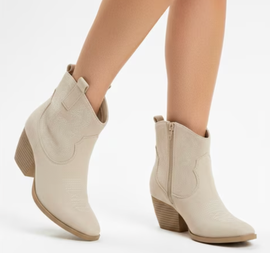 Western Booties in Clay