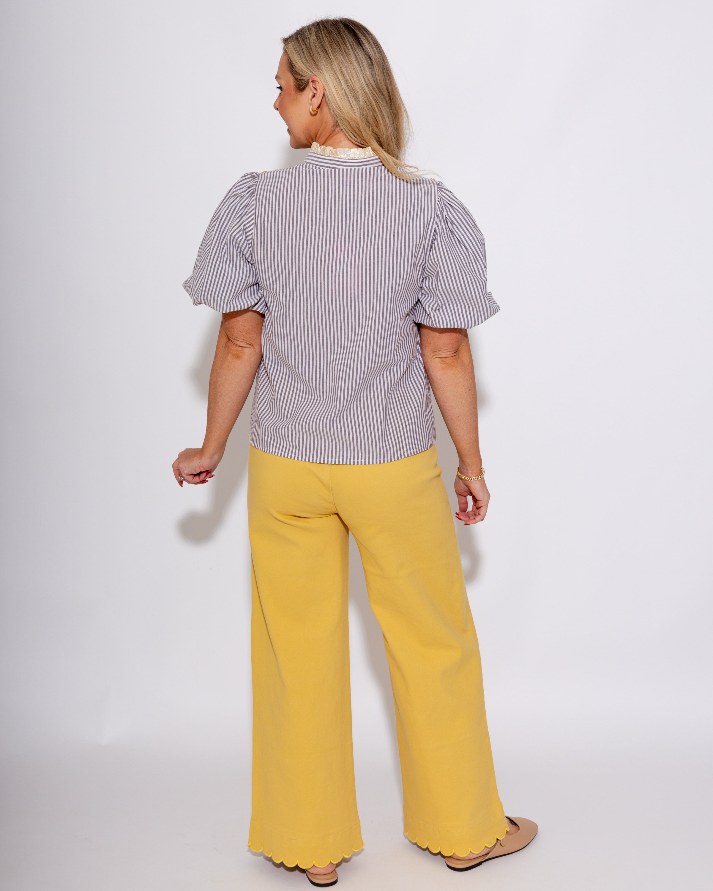 Ric Rac Stripe Popover Top