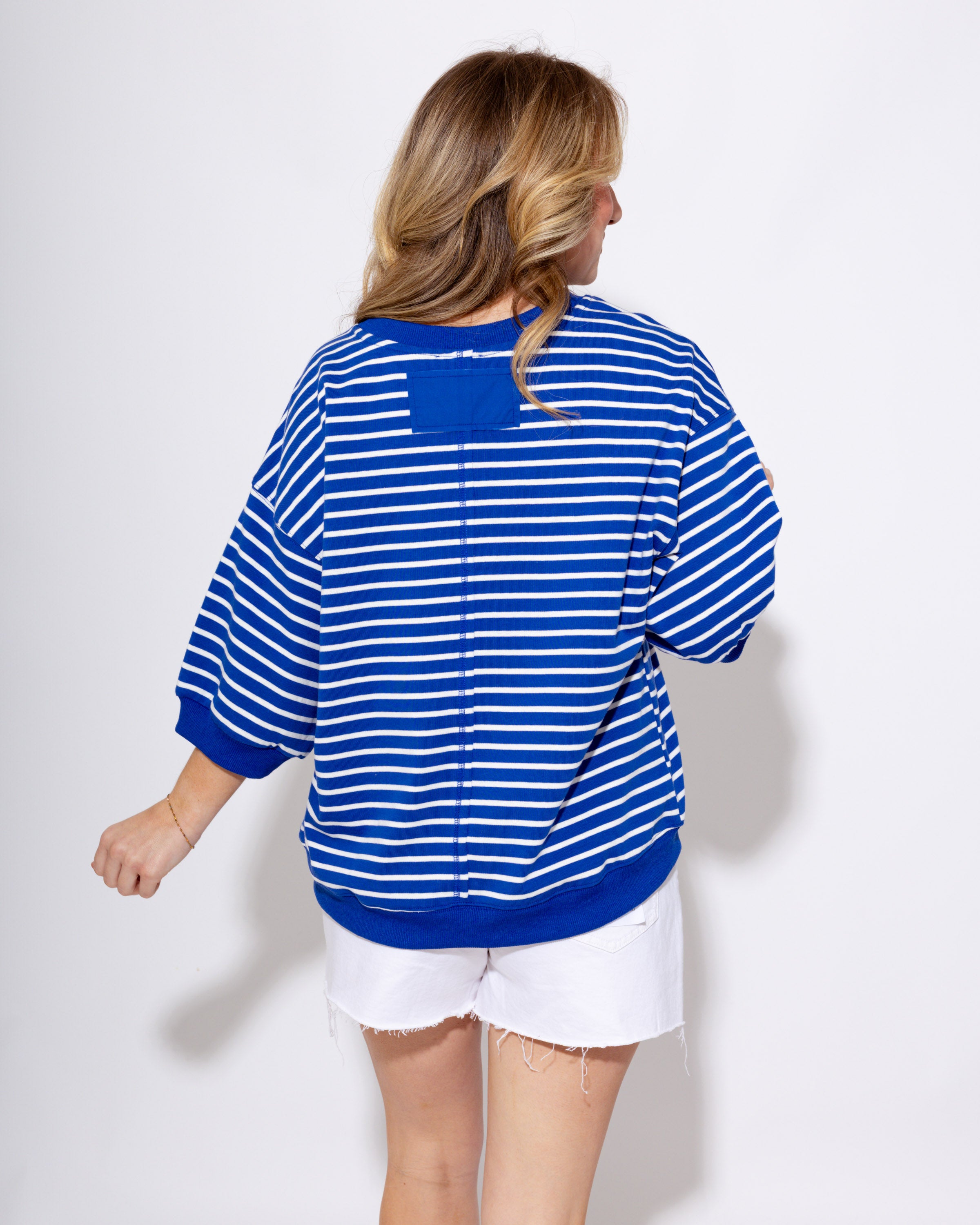 Striped Pullover Top in Royal