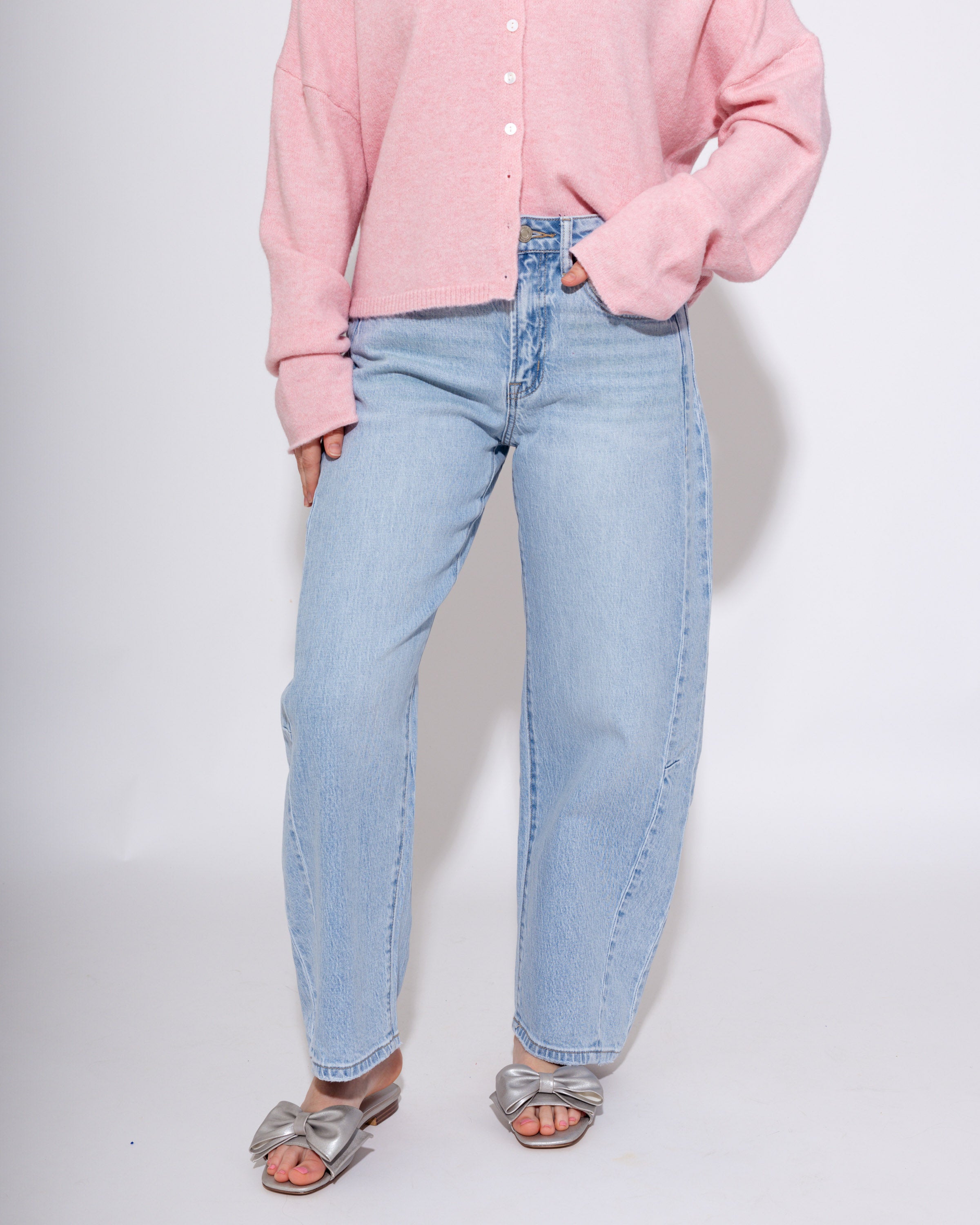 Vervet | High Rise Crop Barrel Jeans