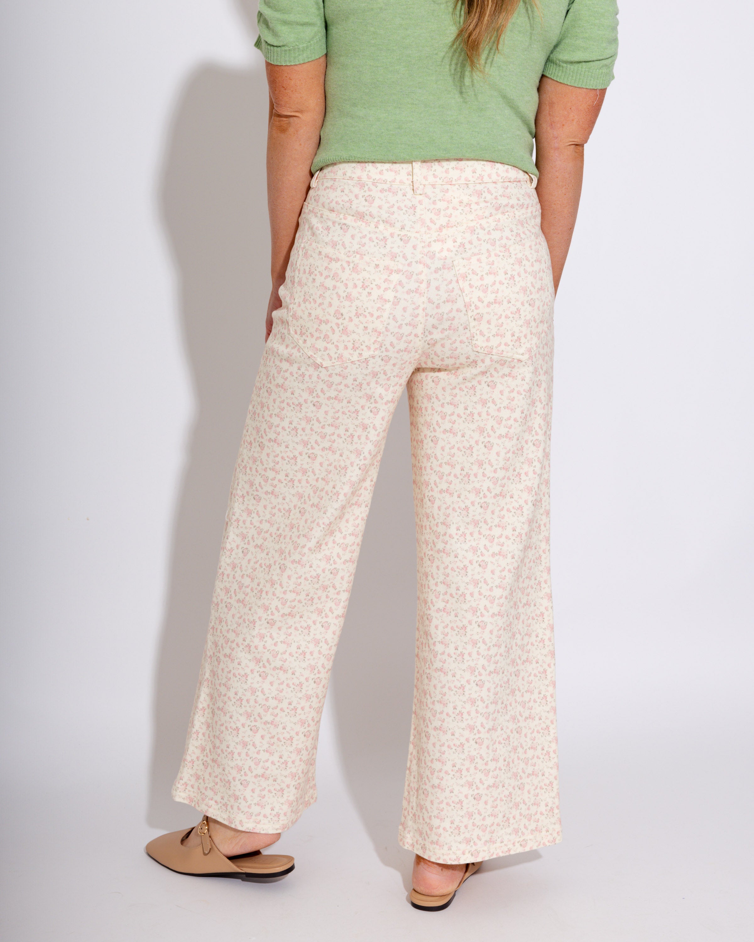 Floral Barrel Leg Jeans