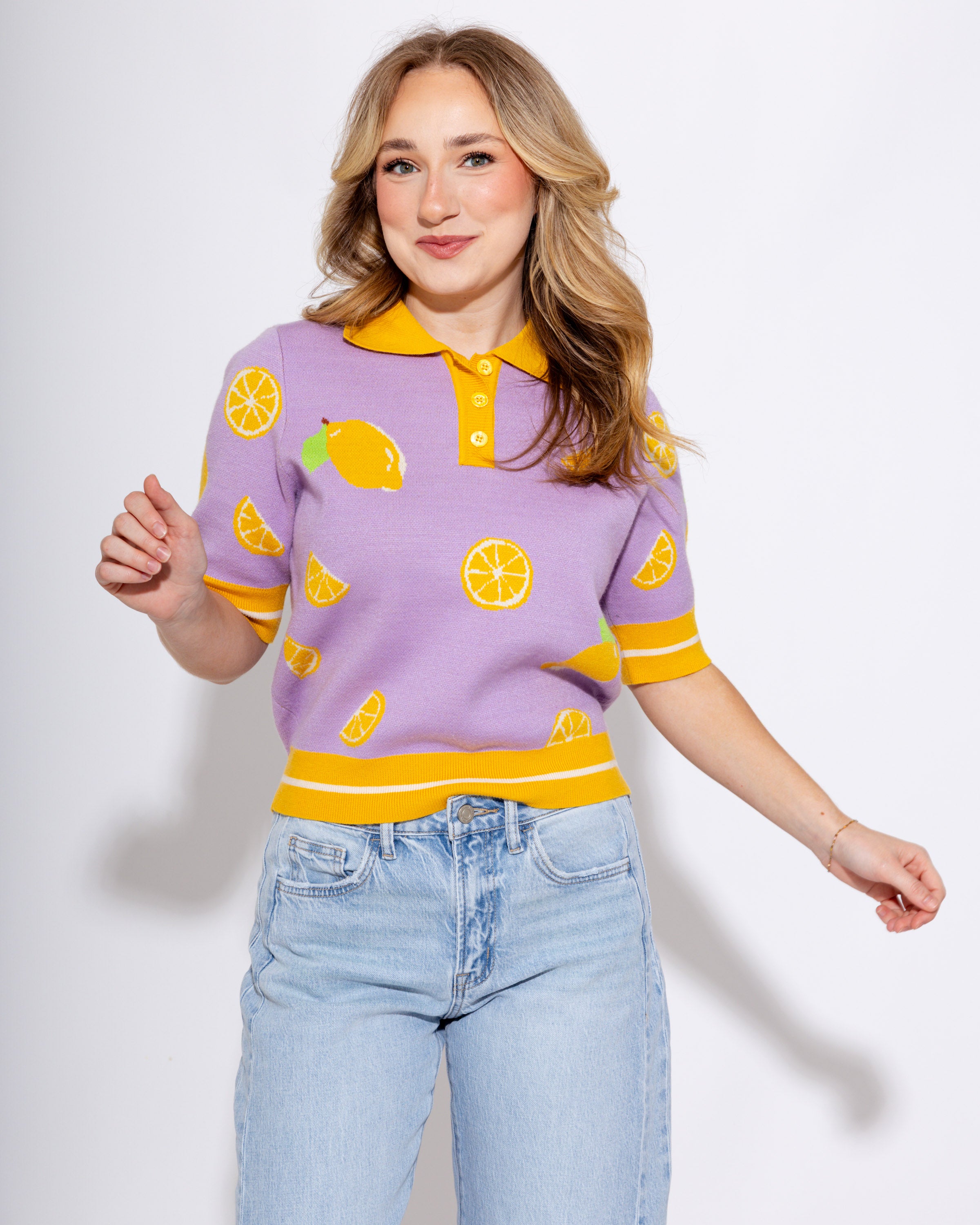 Lemon Drop Sweater Top