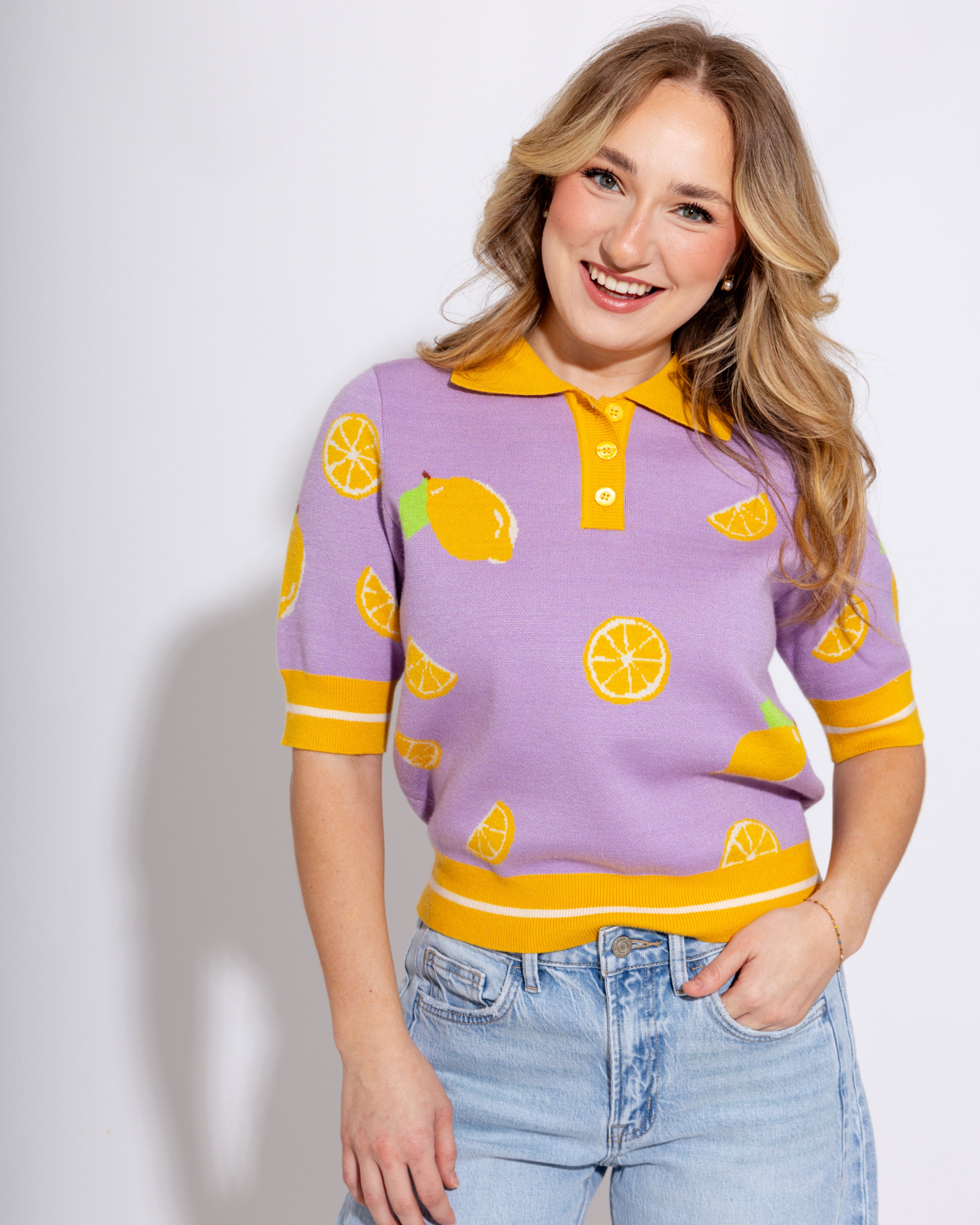 Lemon Drop Sweater Top