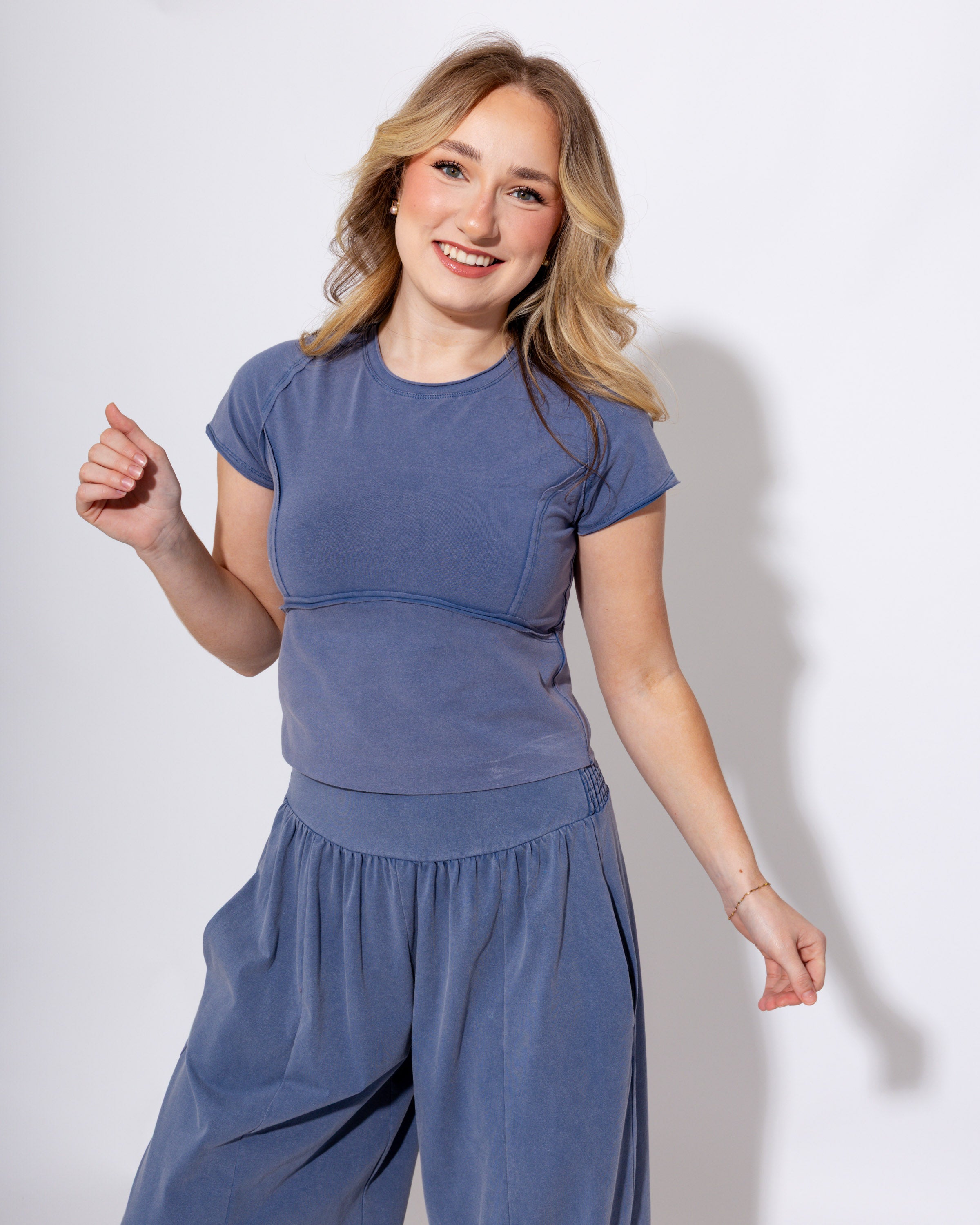 Soft Mineral Wash Cropped T-Shirt