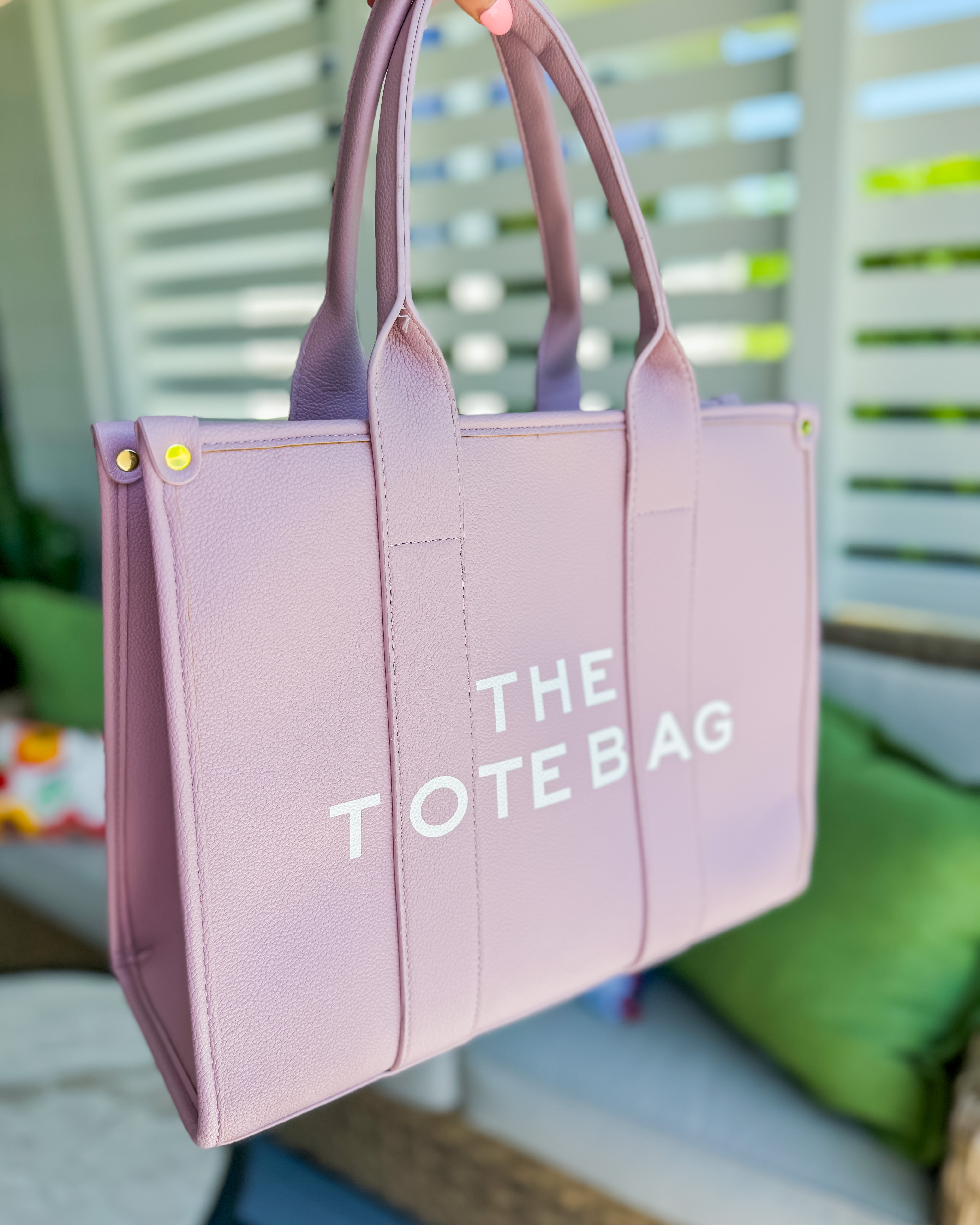Large Canvas Tote Bag in Lilac