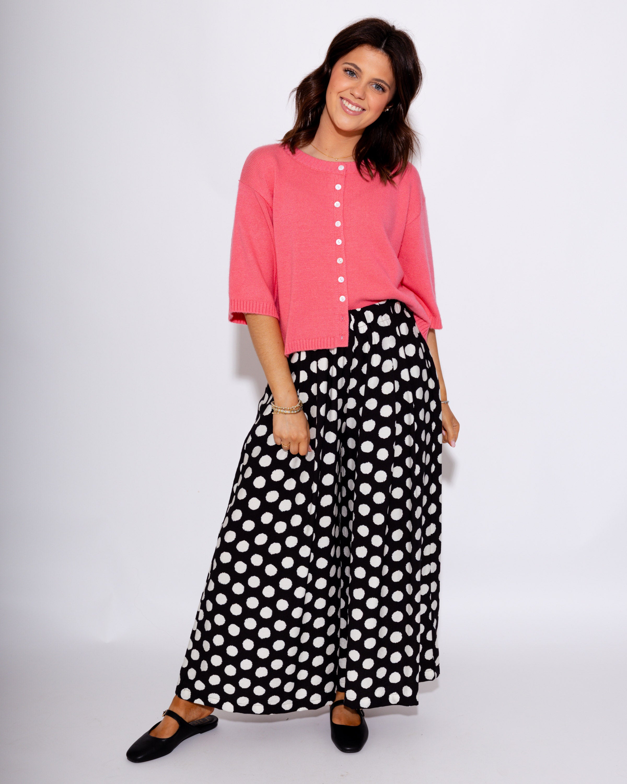 Ivy Jane | Cardigan Sweater Top in Coral