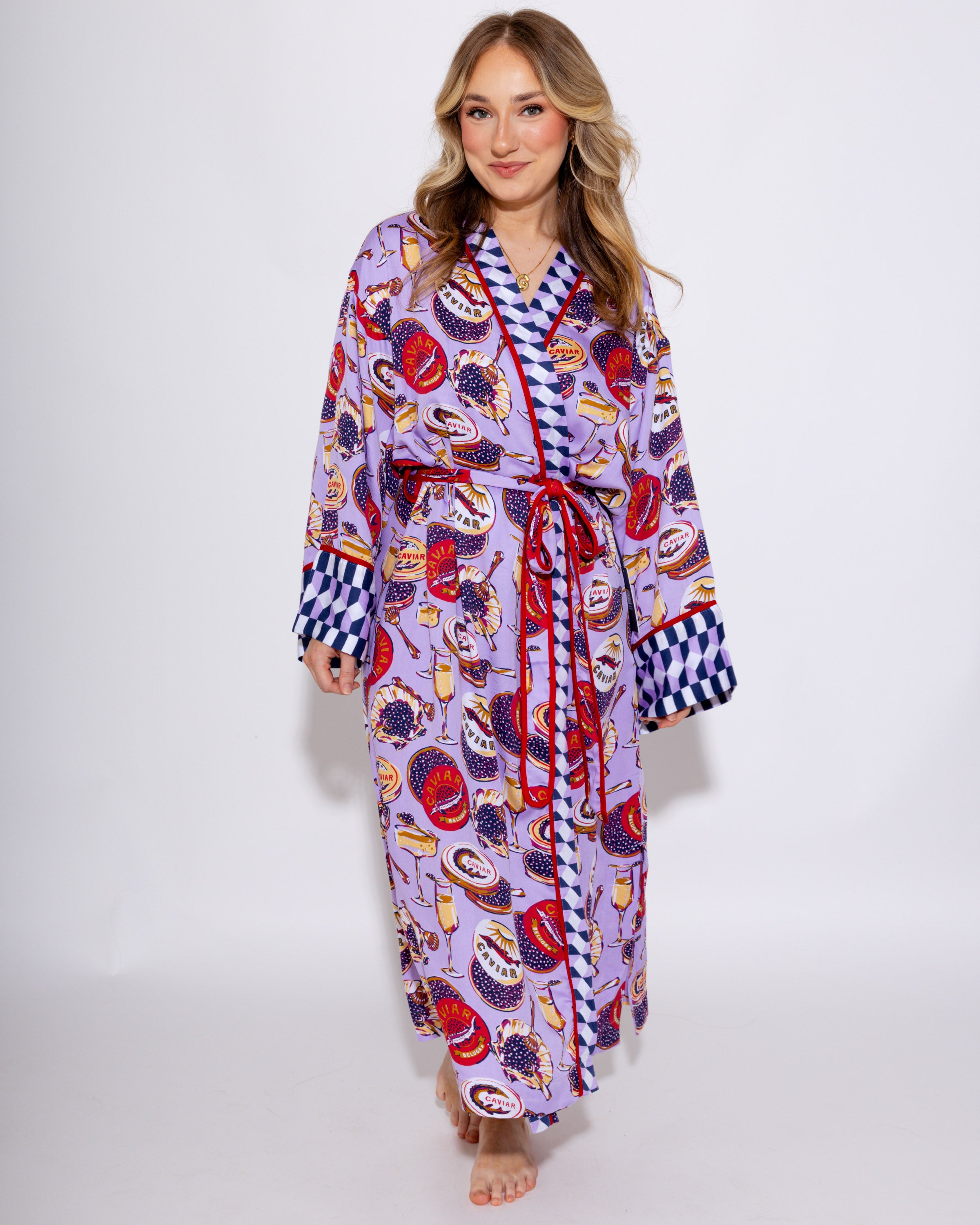 Champagne & Caviar Eco Satin Robe