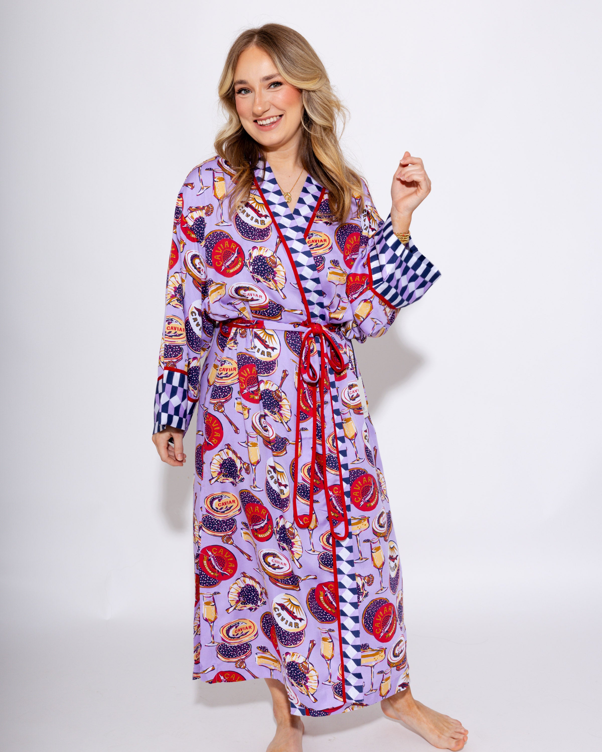 Champagne & Caviar Eco Satin Robe