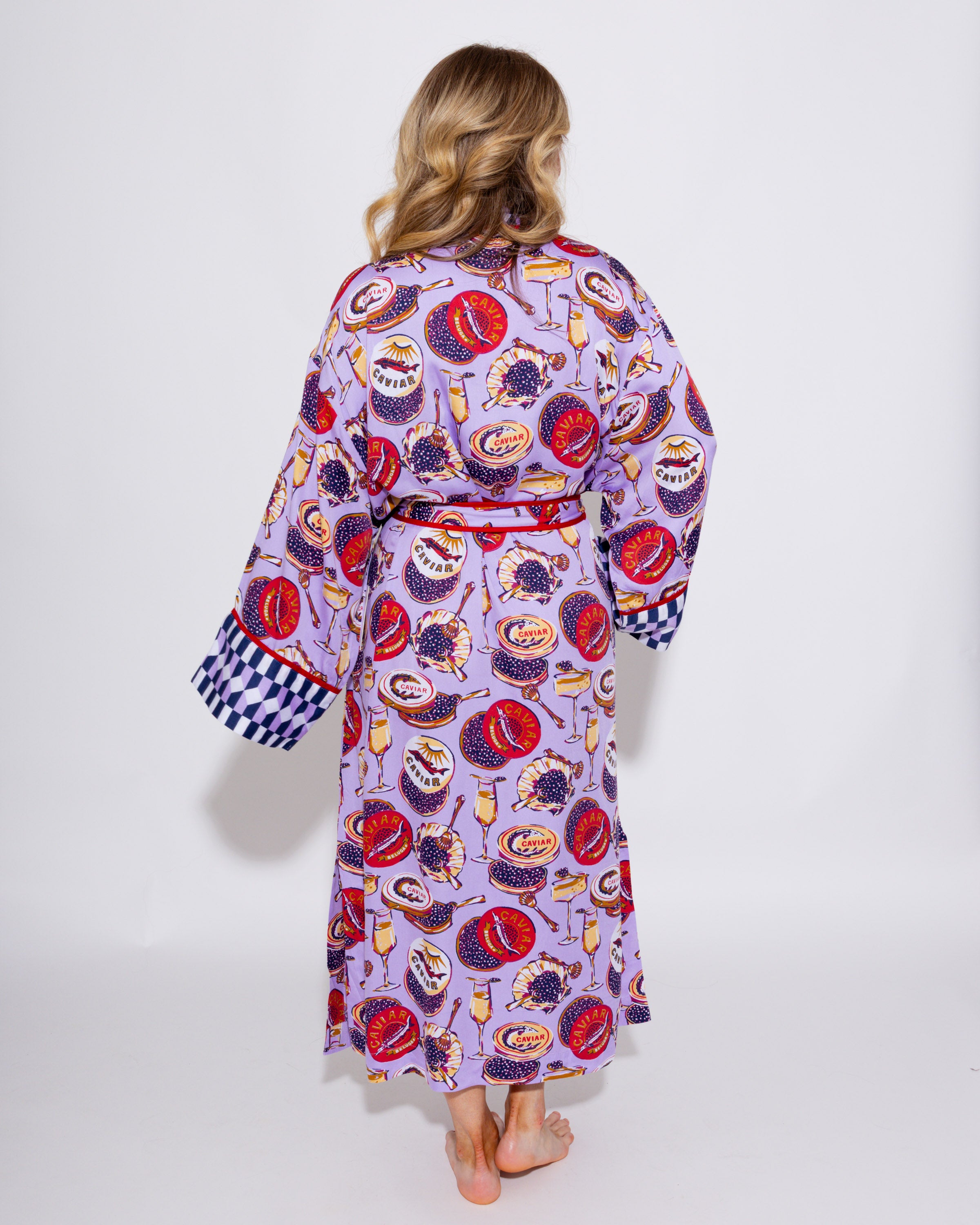 Champagne & Caviar Eco Satin Robe