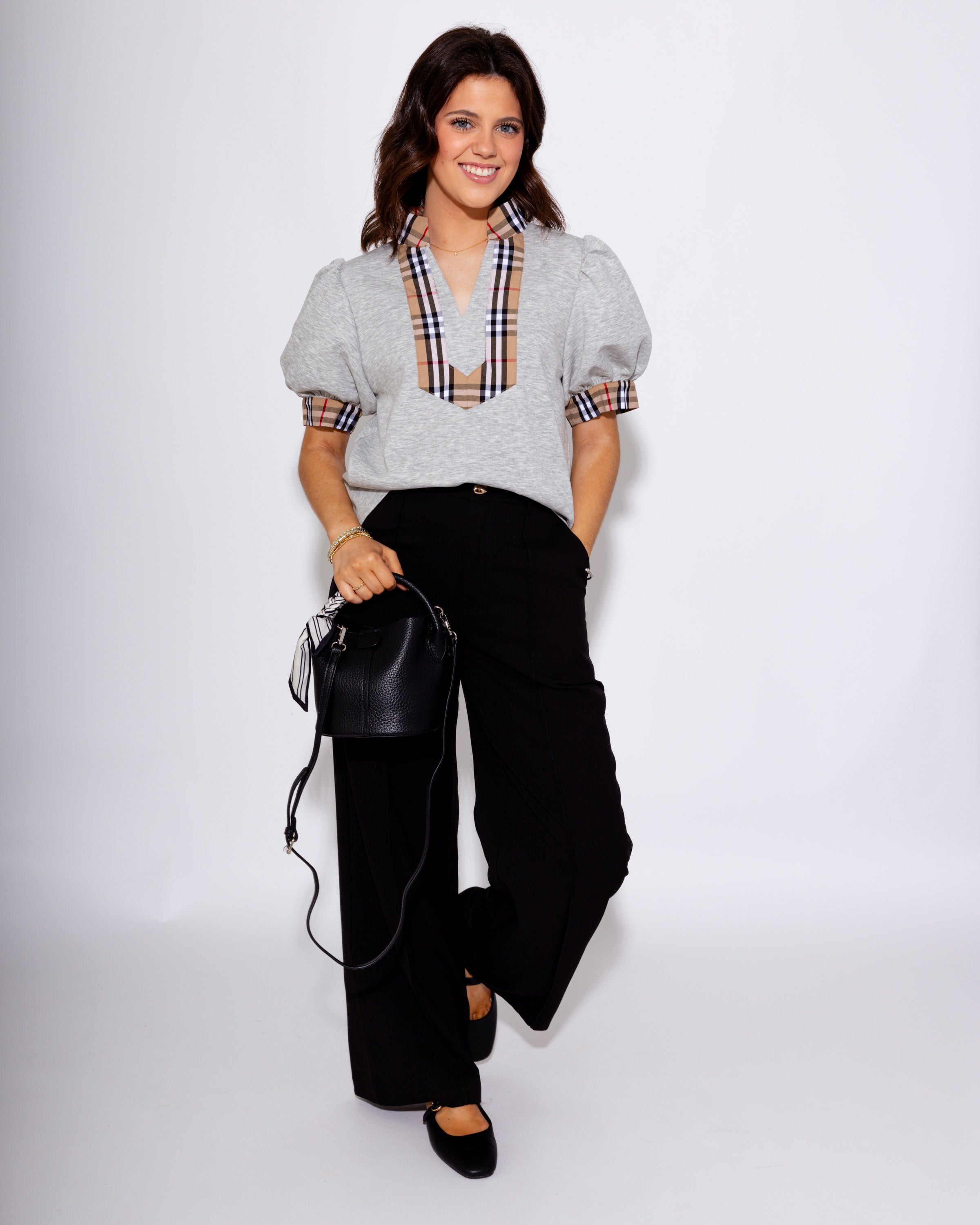 Sleek High-Rise Black Denim Trousers