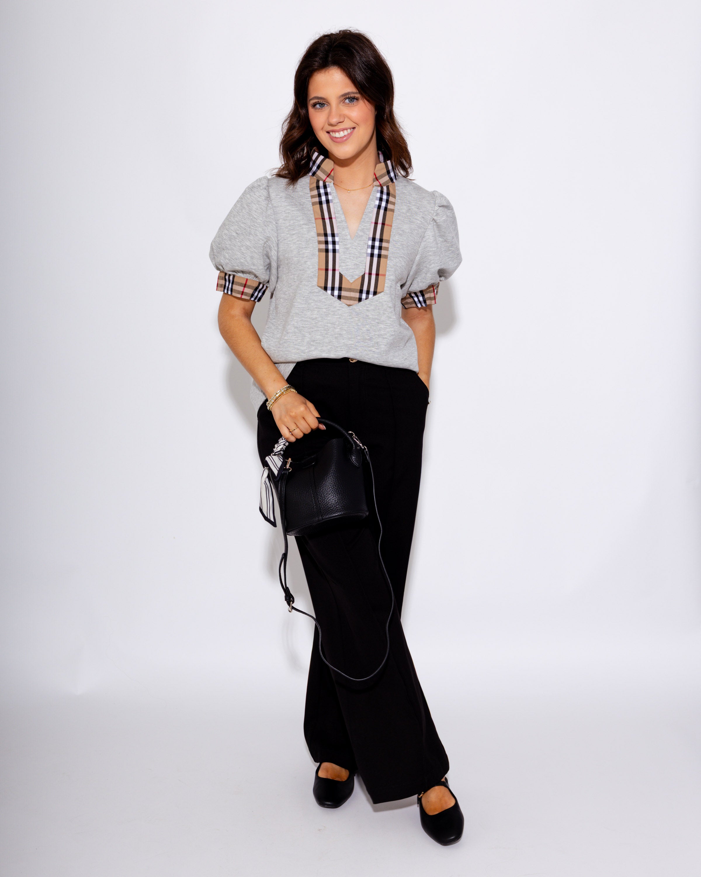 Sleek High-Rise Black Denim Trousers