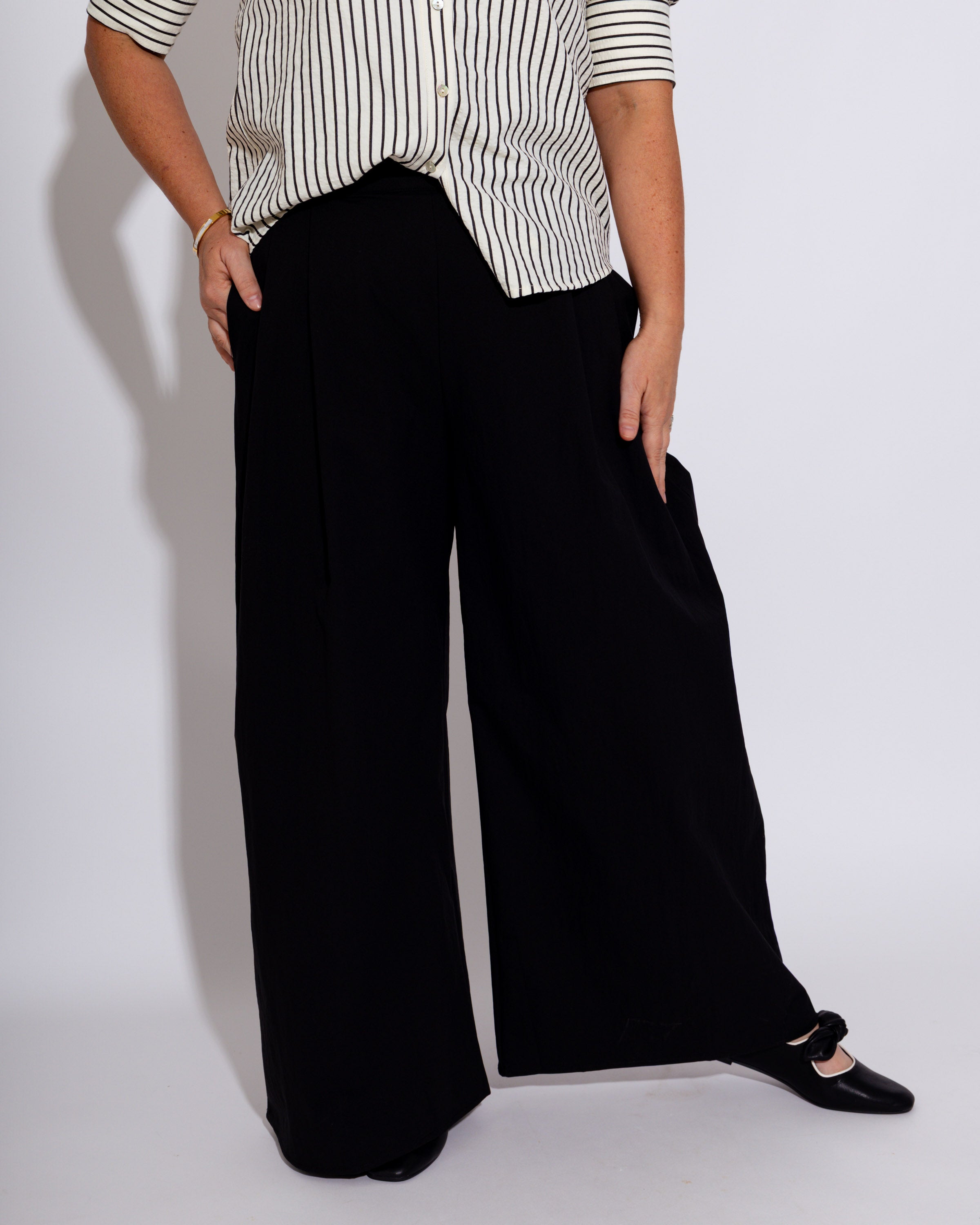 Day-to-Night Black Pant Set