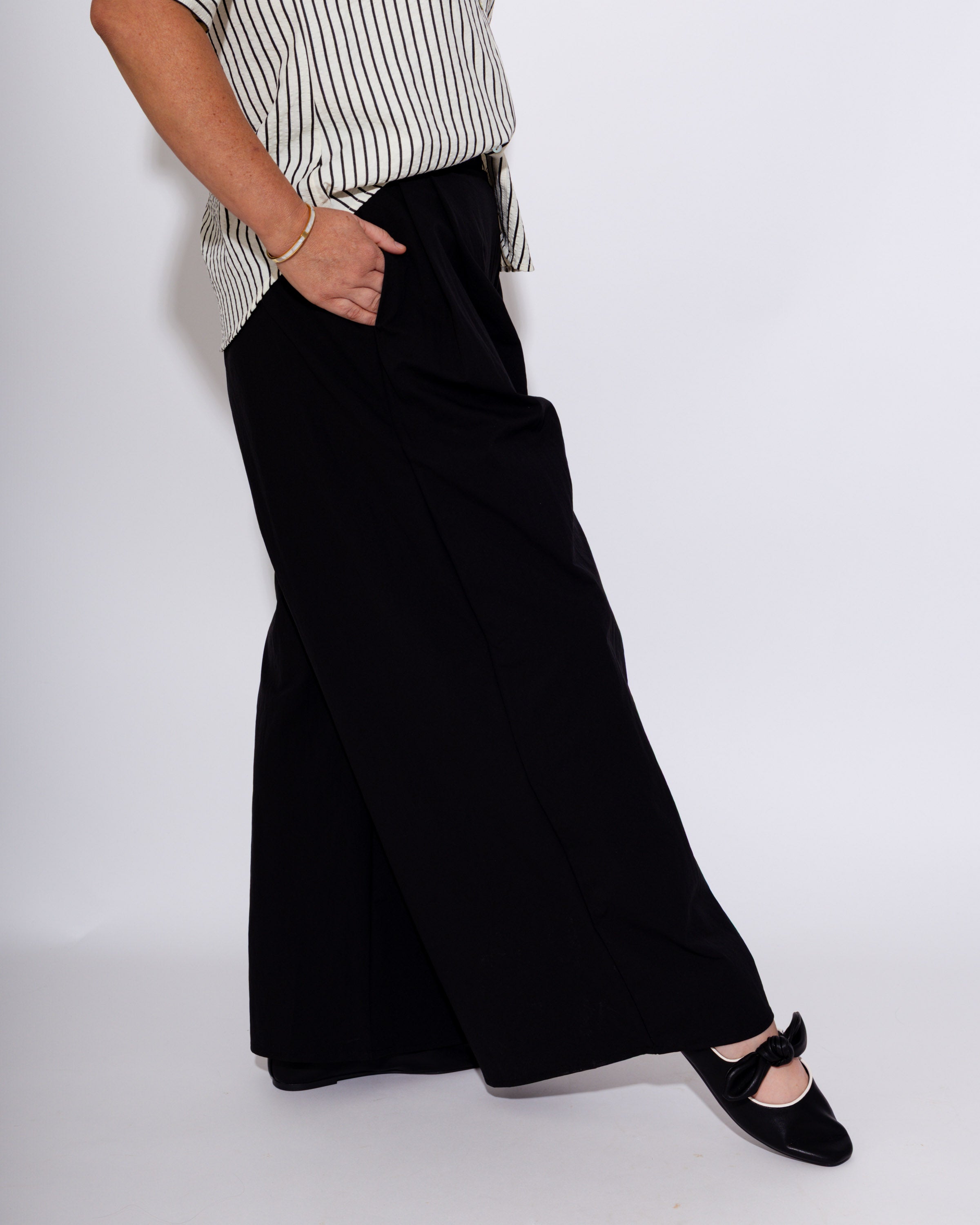 Day-to-Night Black Pant Set