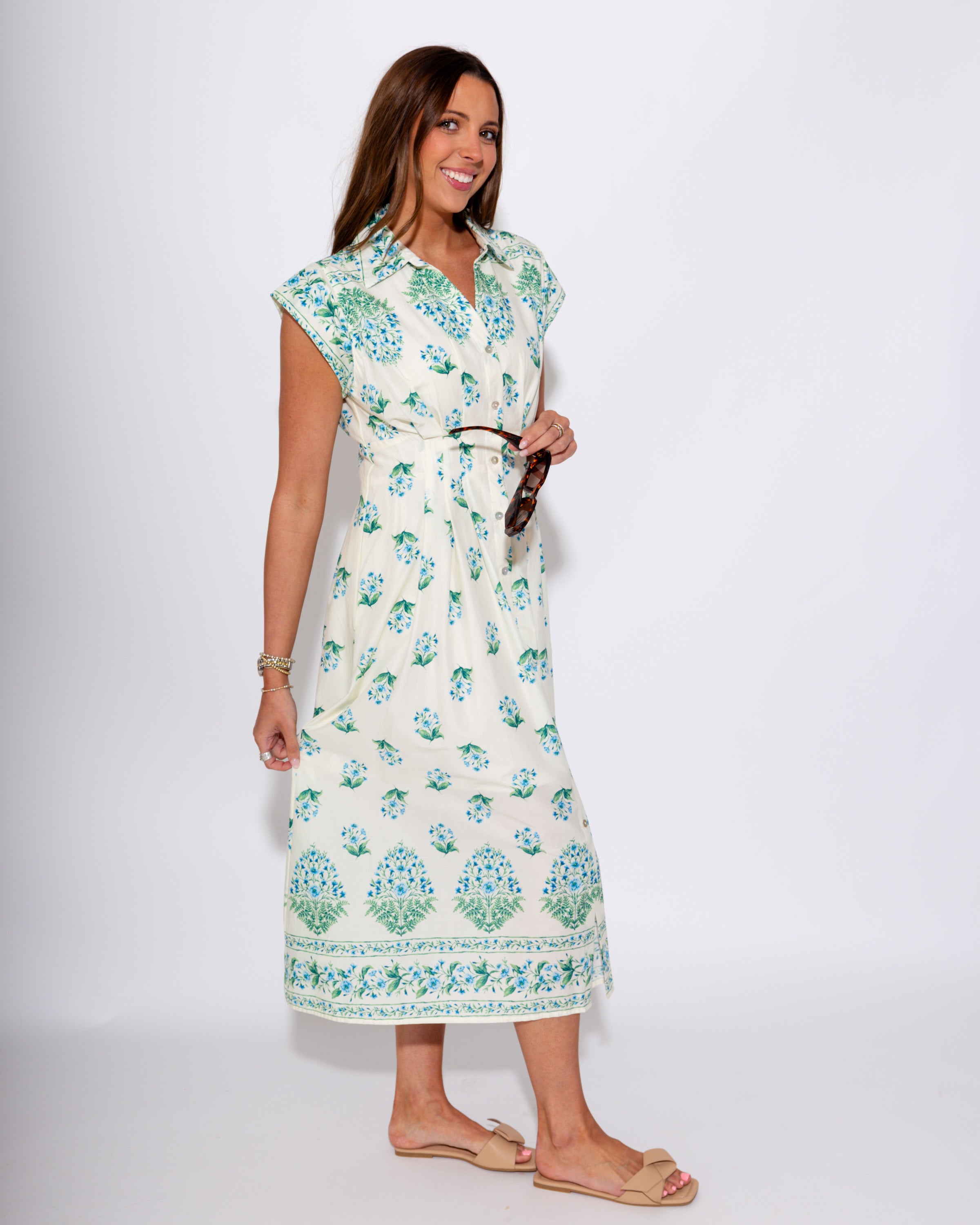Breezy Botanical Maxi Dress