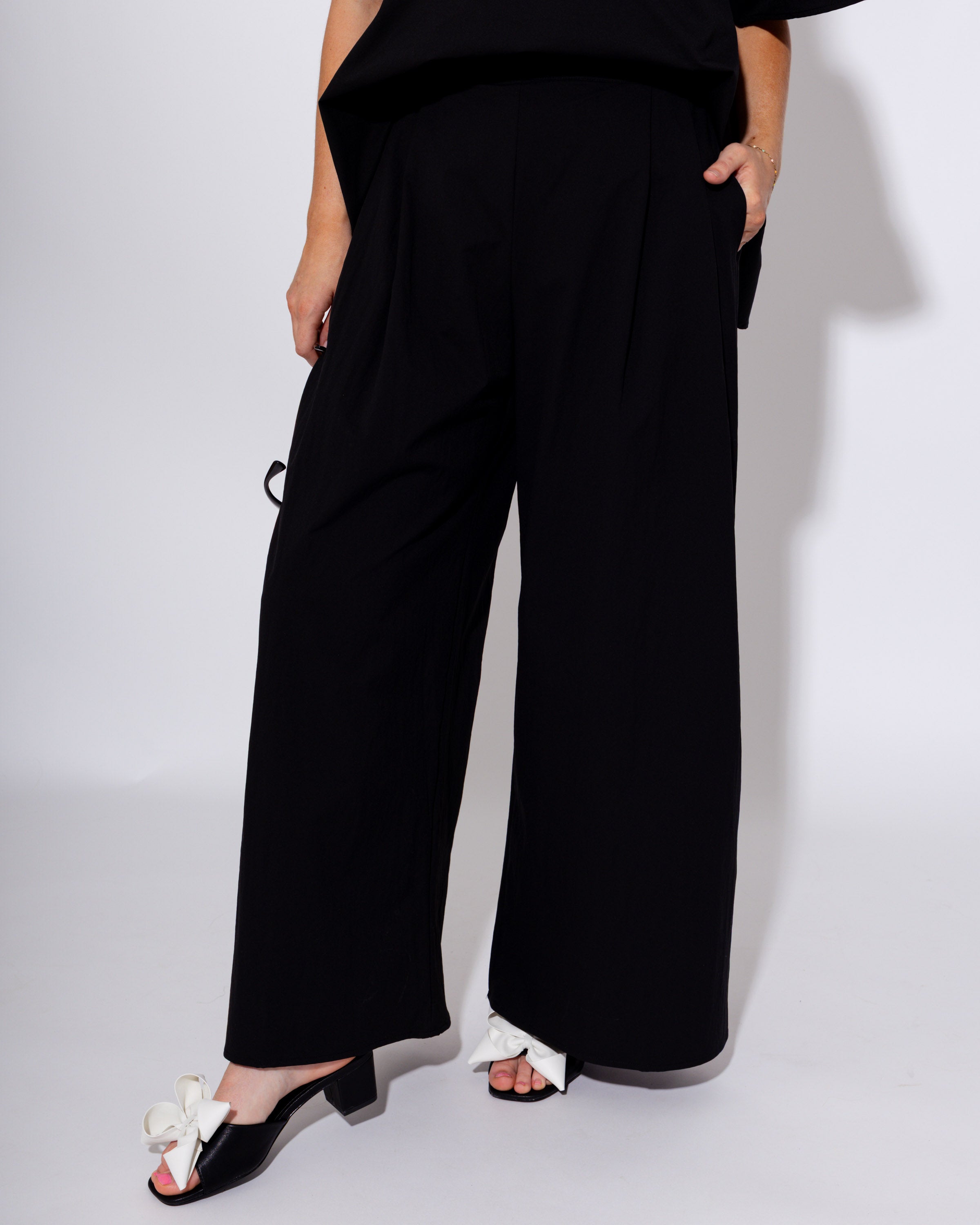 Day-to-Night Black Pant Set