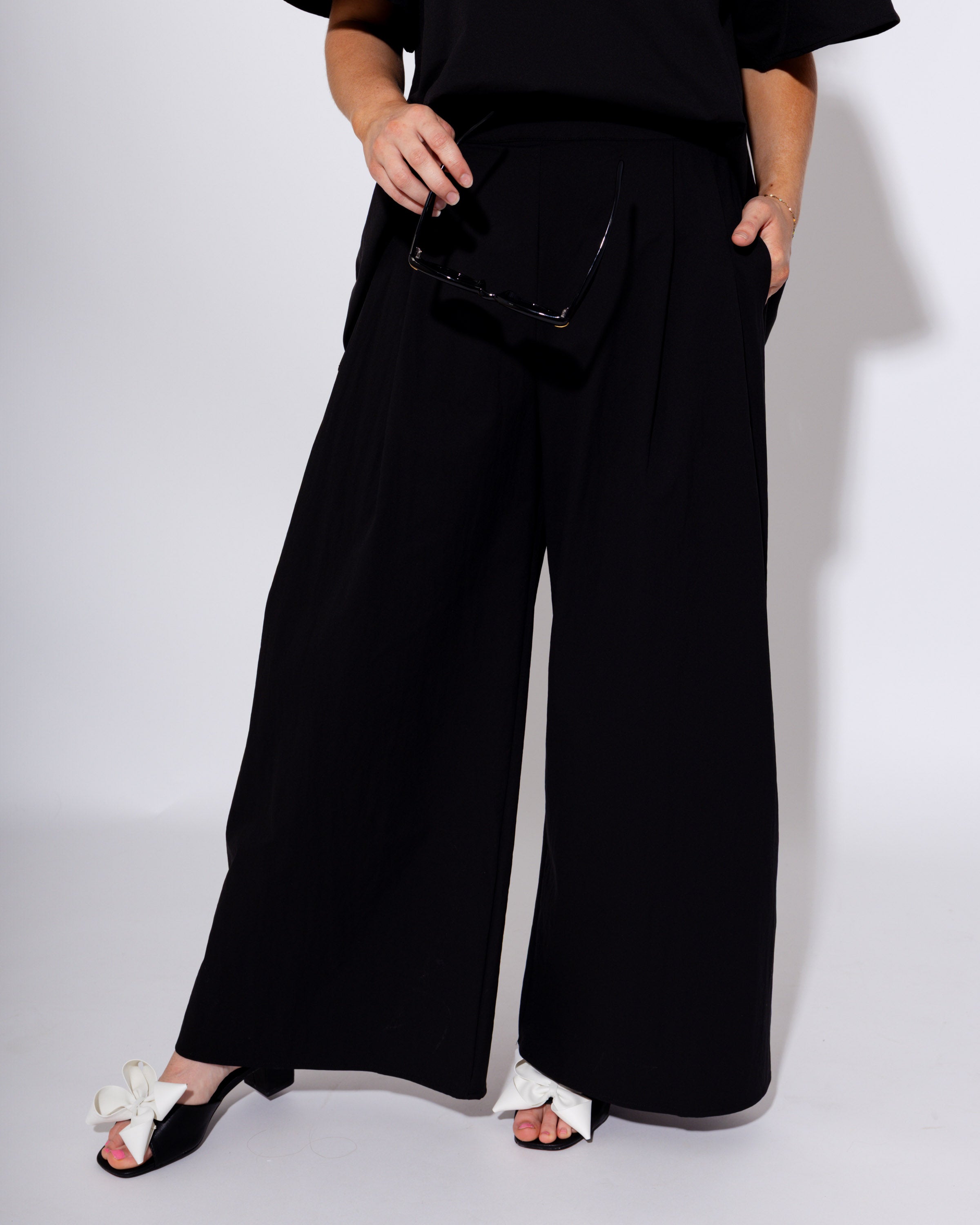 Day-to-Night Black Pant Set
