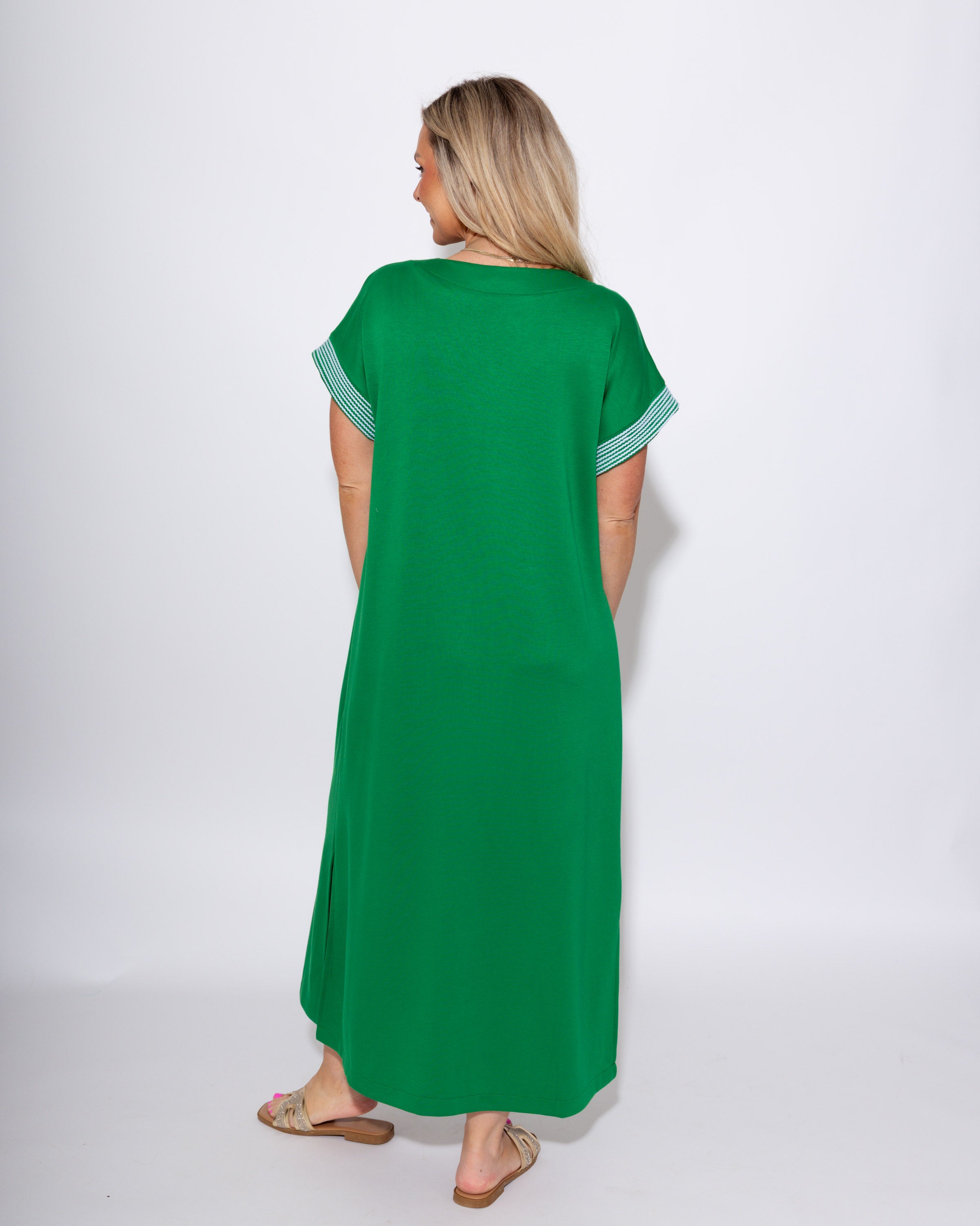 Patch Embroidery Midi Dress