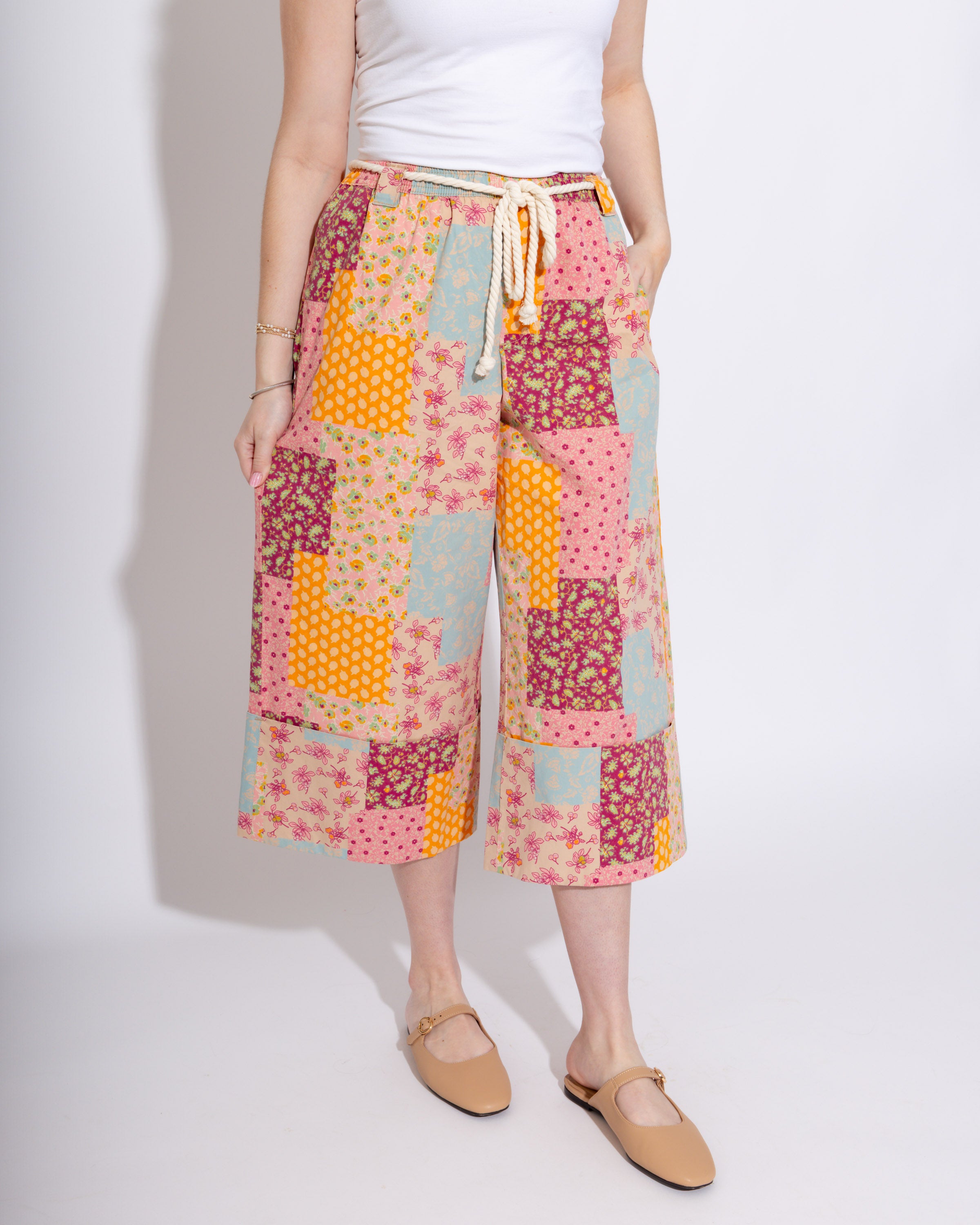 Floral Patchwork Pants
