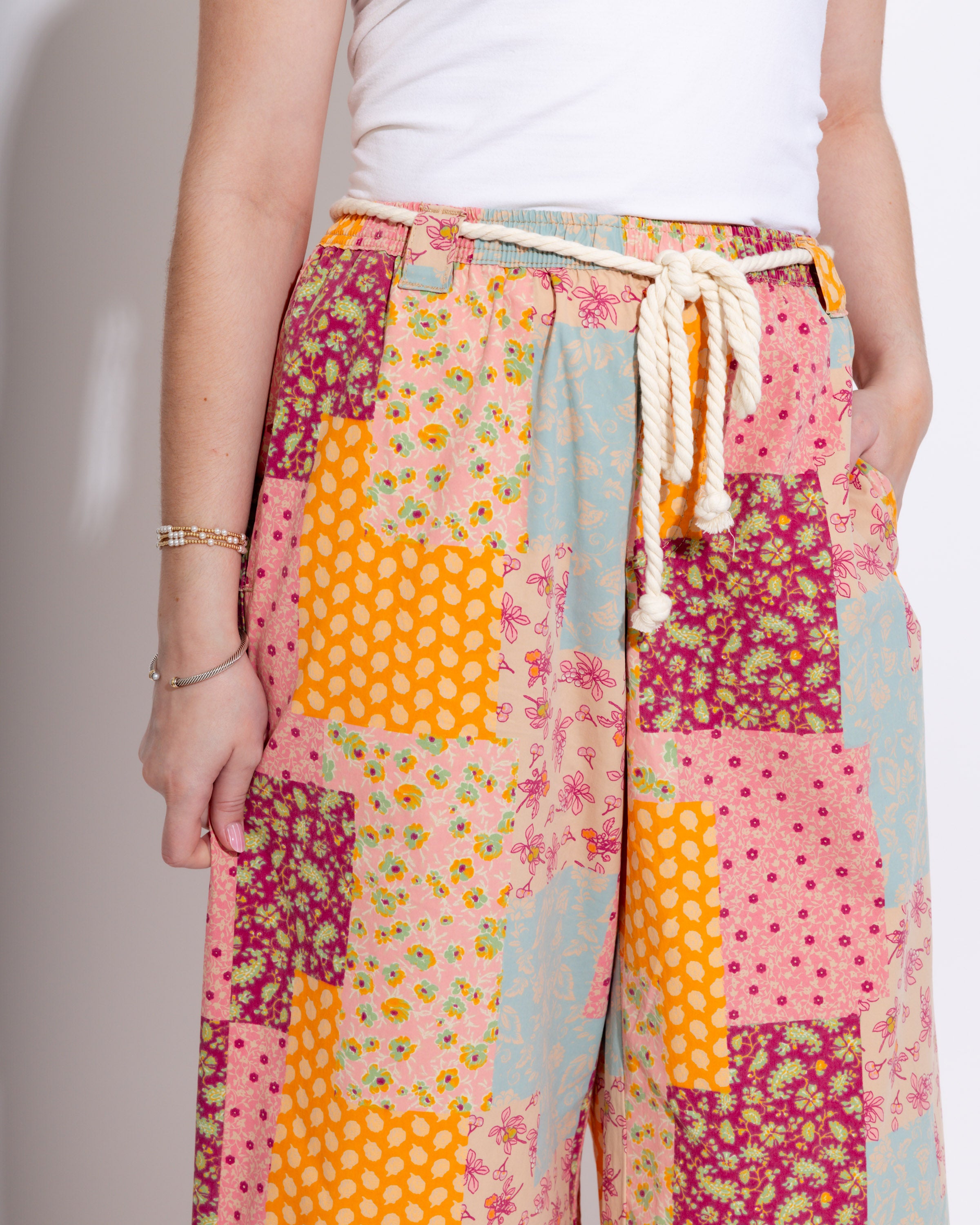 Floral Patchwork Pants