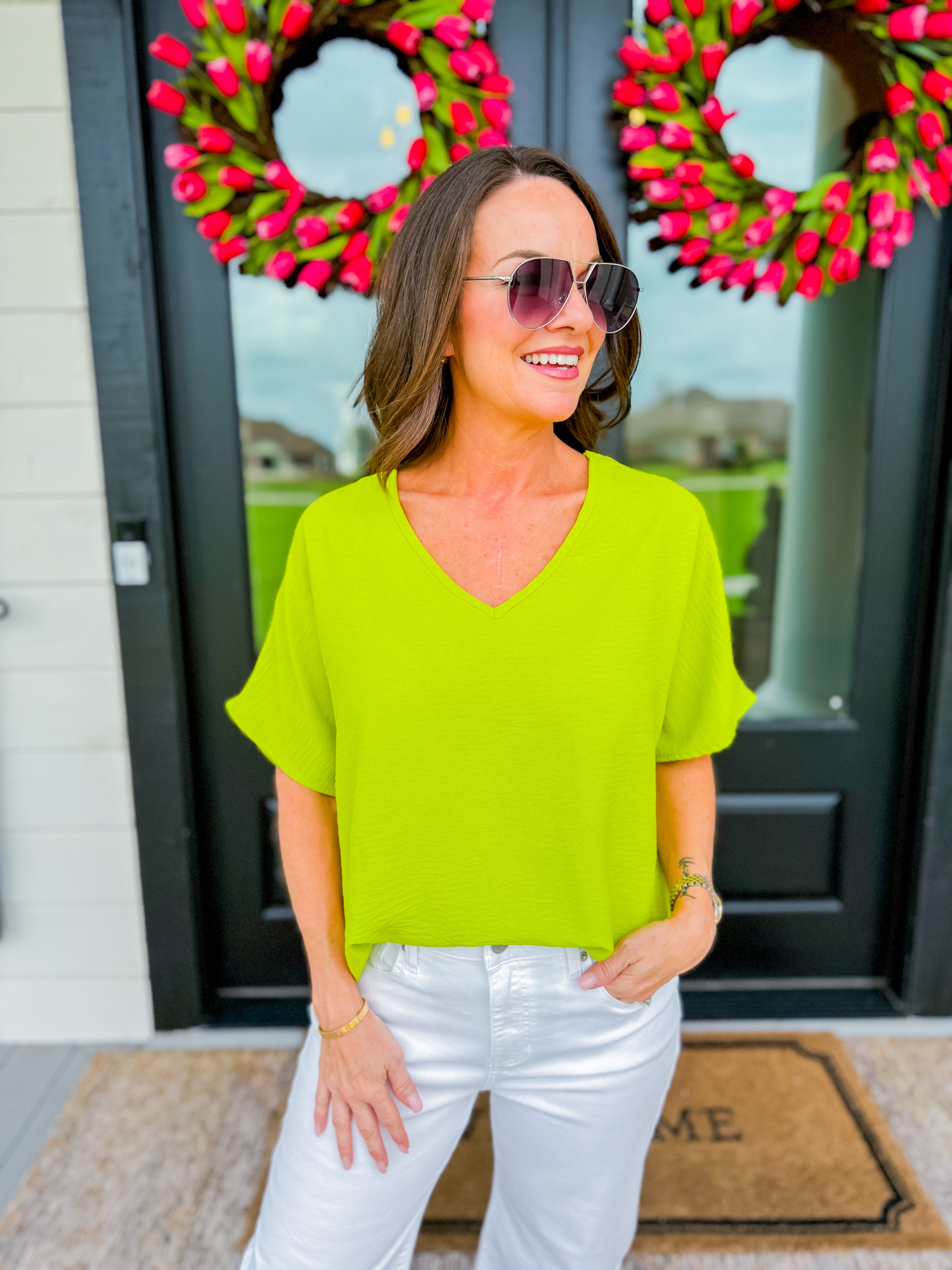 Easy Days Top in Lime