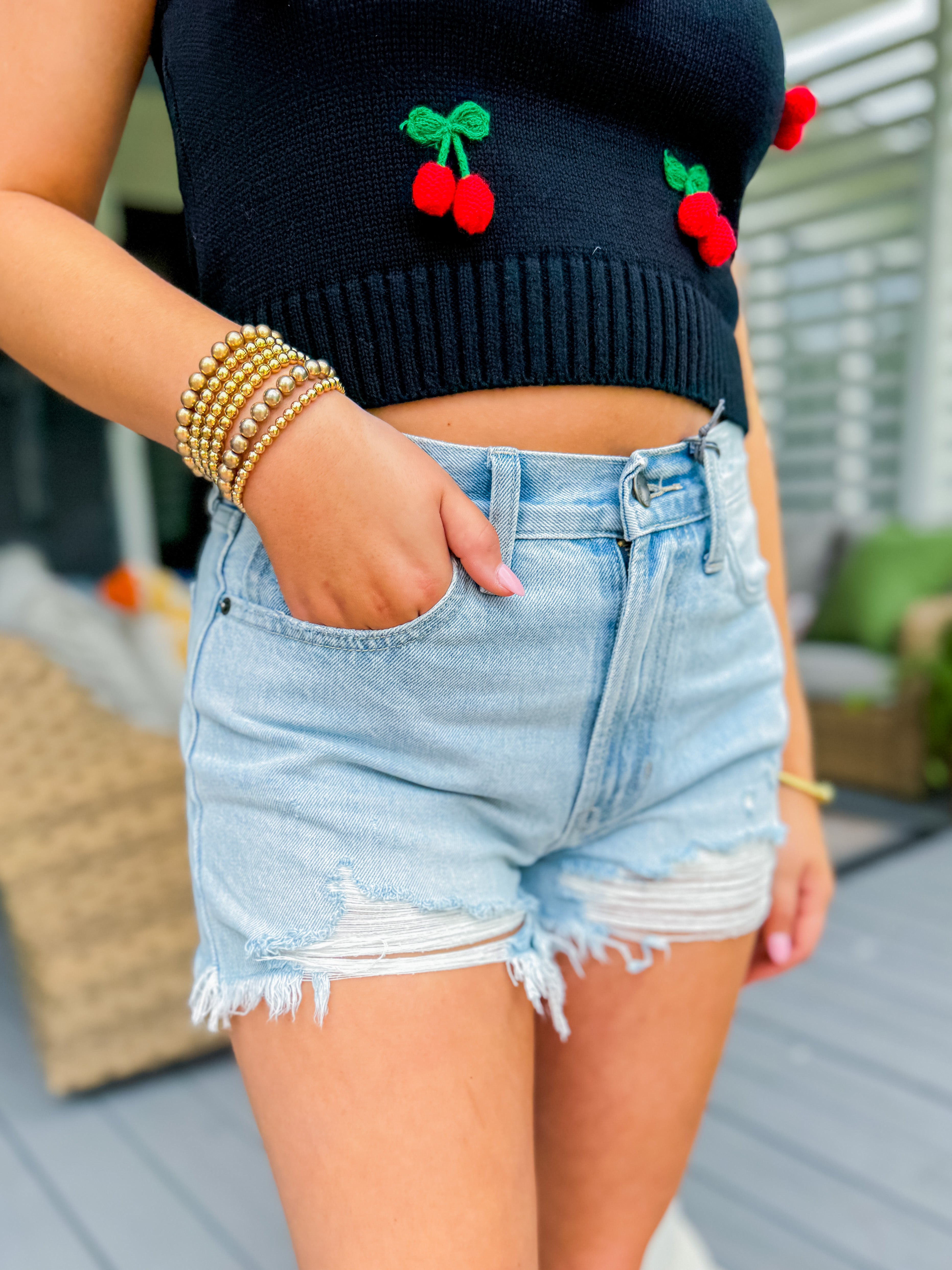 JBD Light Denim Mid Rise Micro Shorts