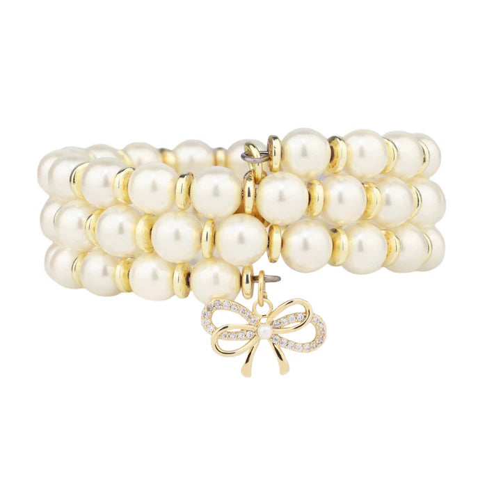 White Pearl Wrap Bracelet