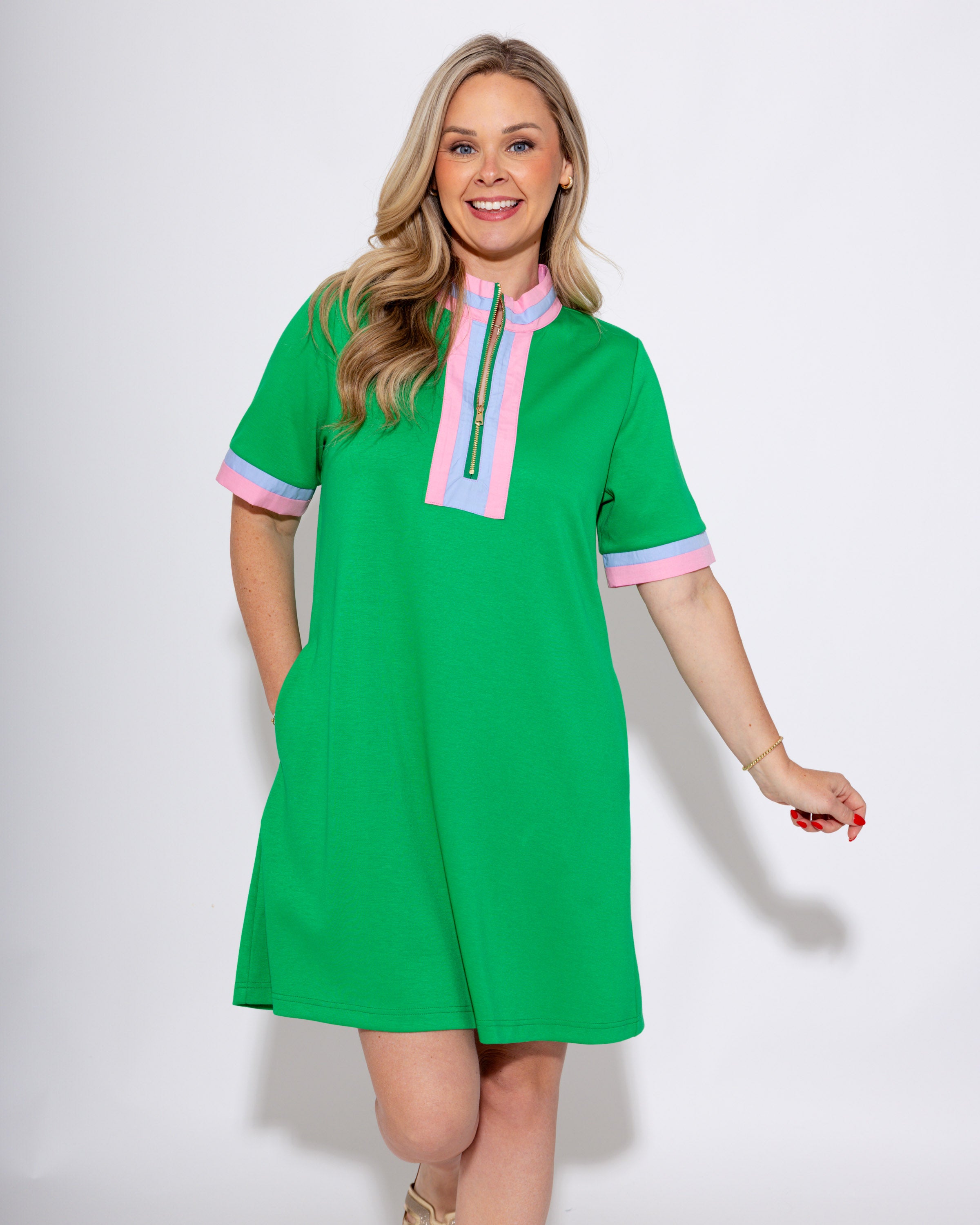 Everyday Zip-Front Mini Dress