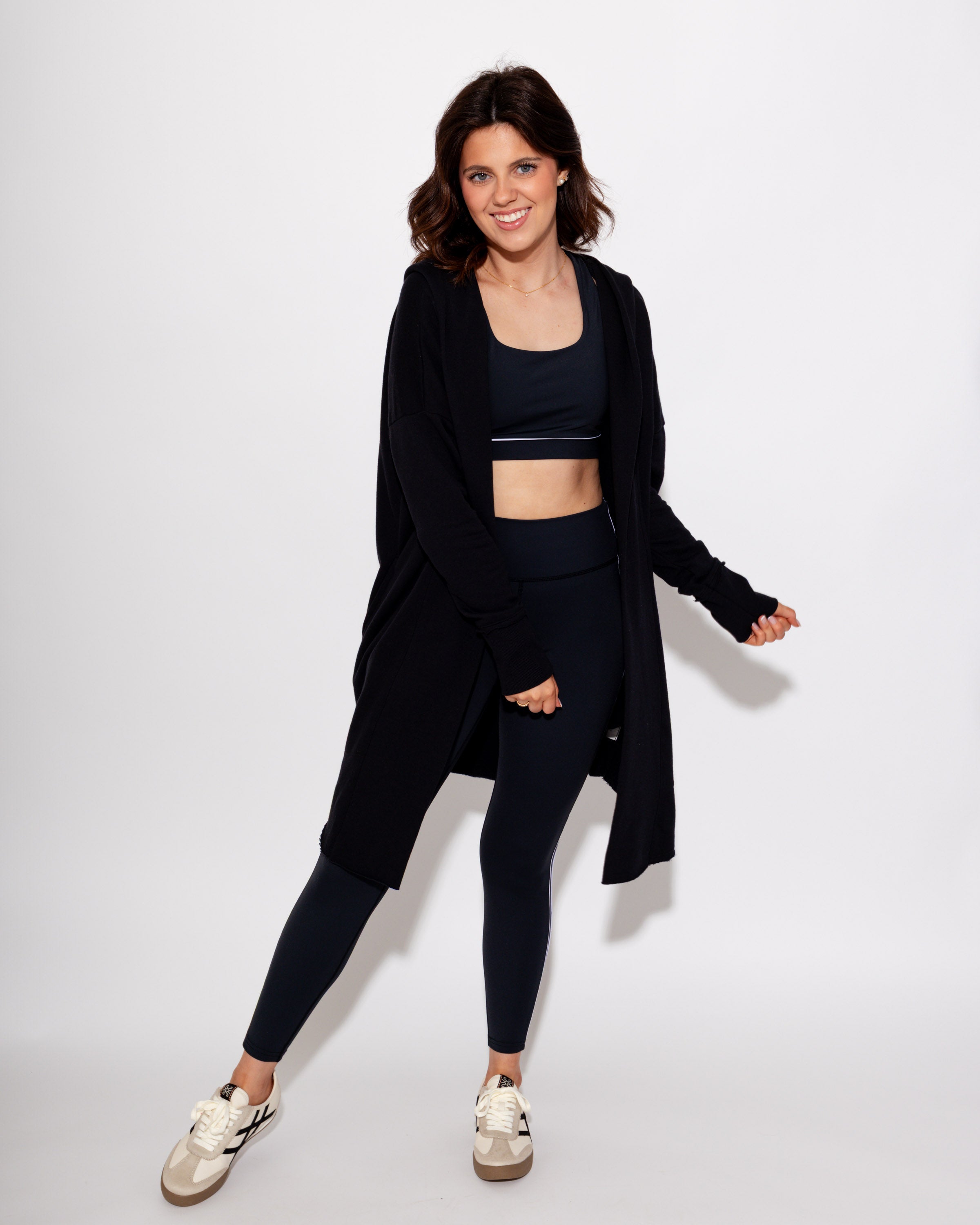 Sports Bra & Leggings Set in Black