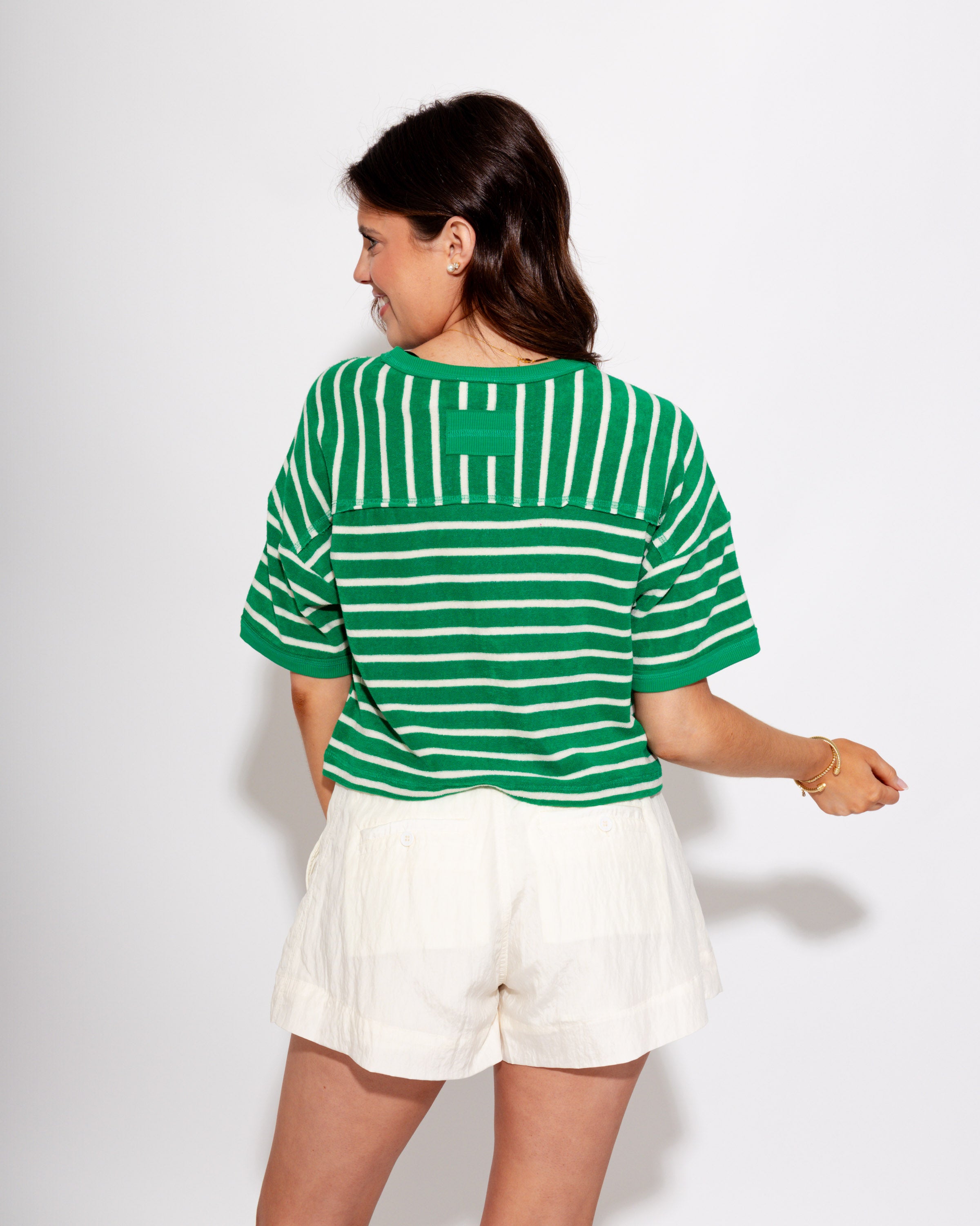 Stripe and Chill Top in Green