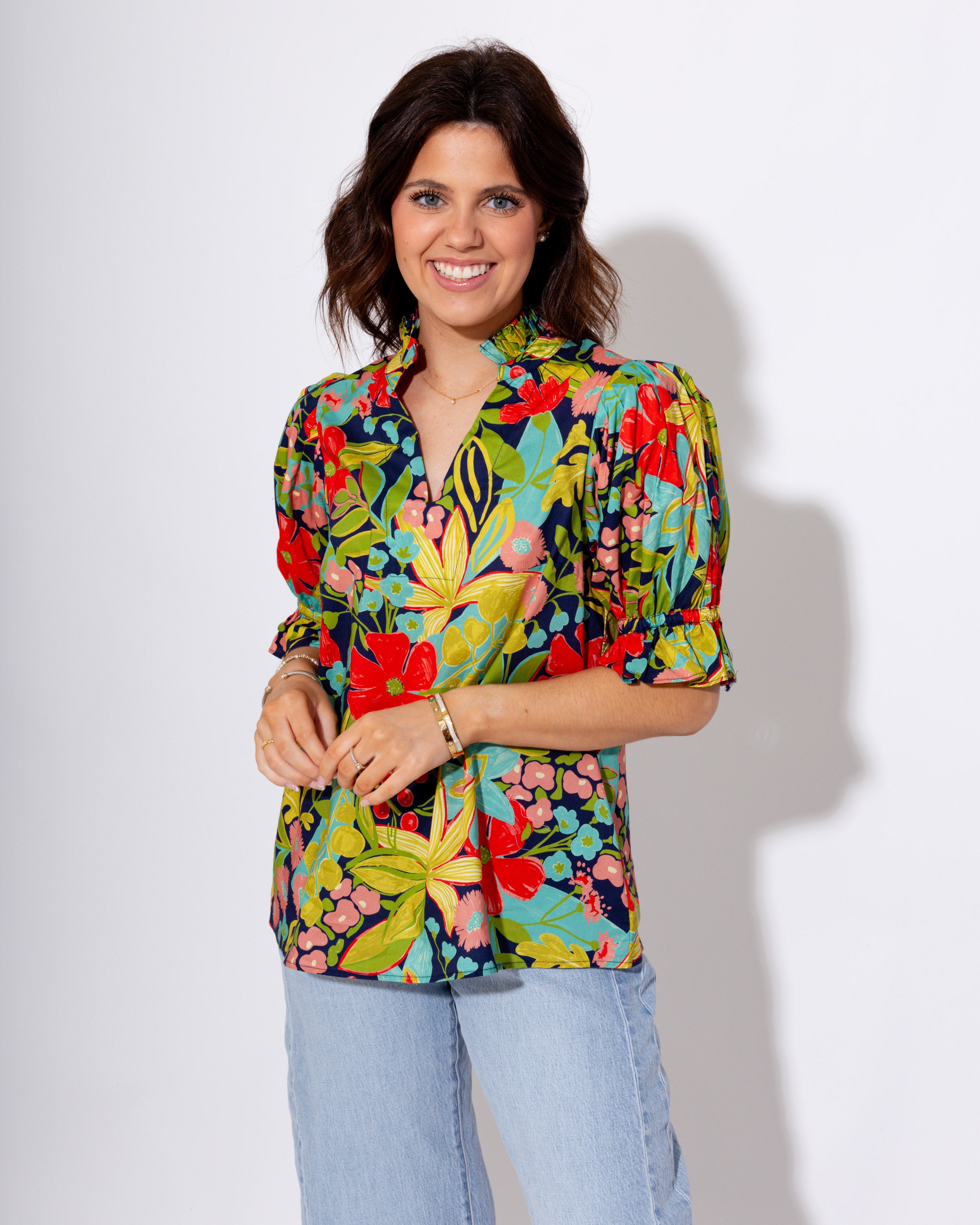 Paradise Petal Puff Sleeve Top