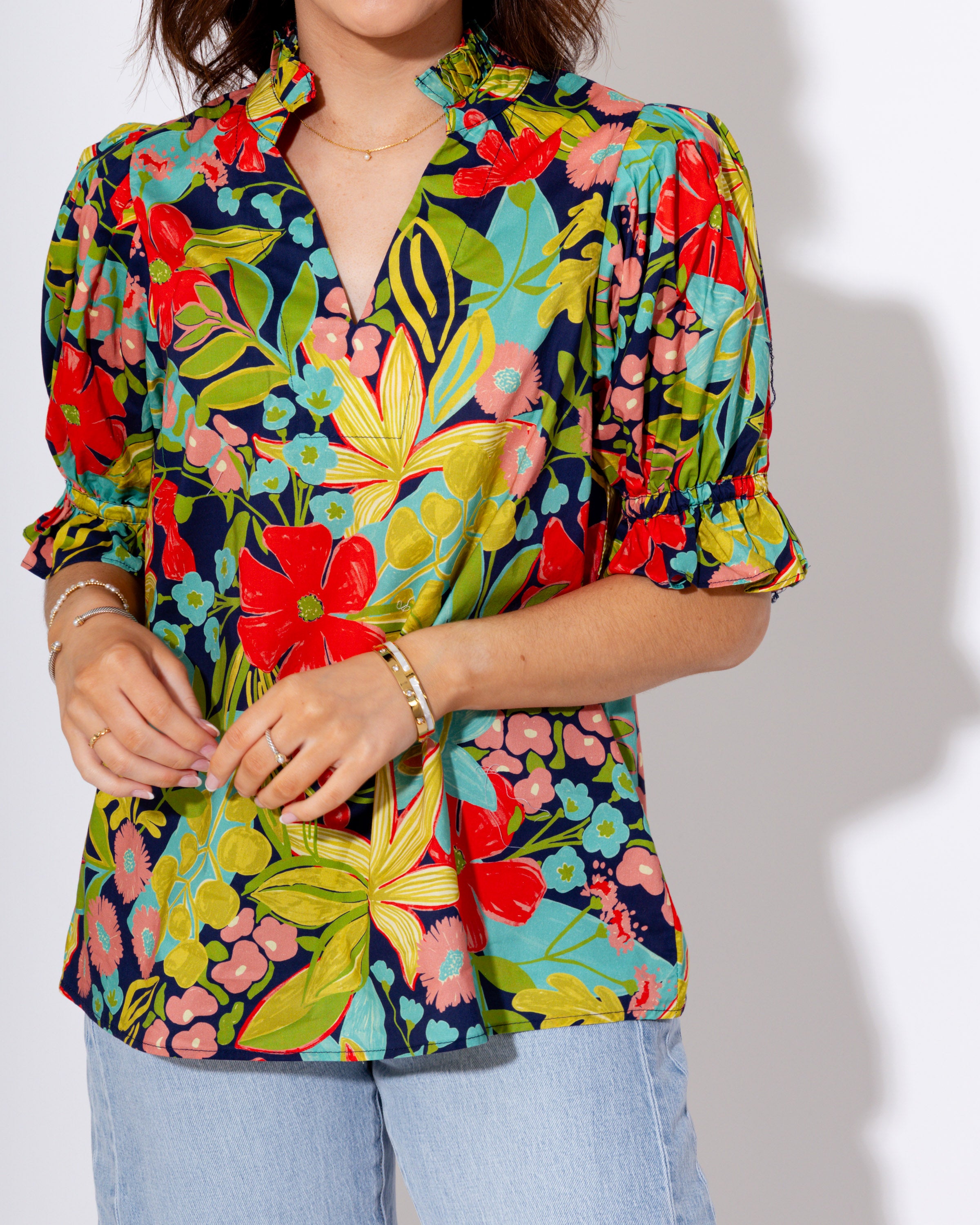 Paradise Petal Puff Sleeve Top