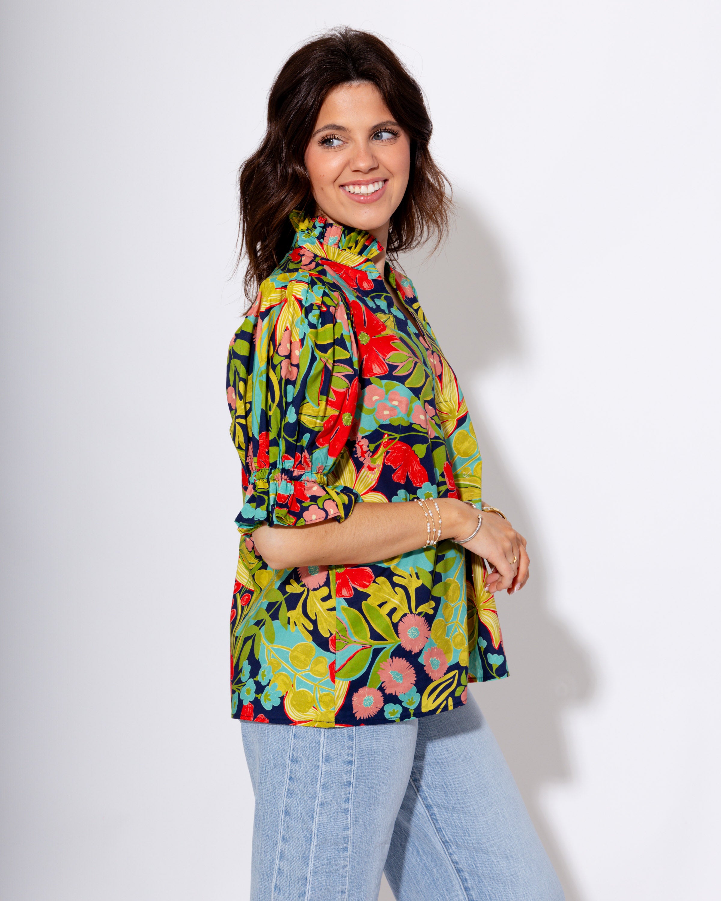 Paradise Petal Puff Sleeve Top