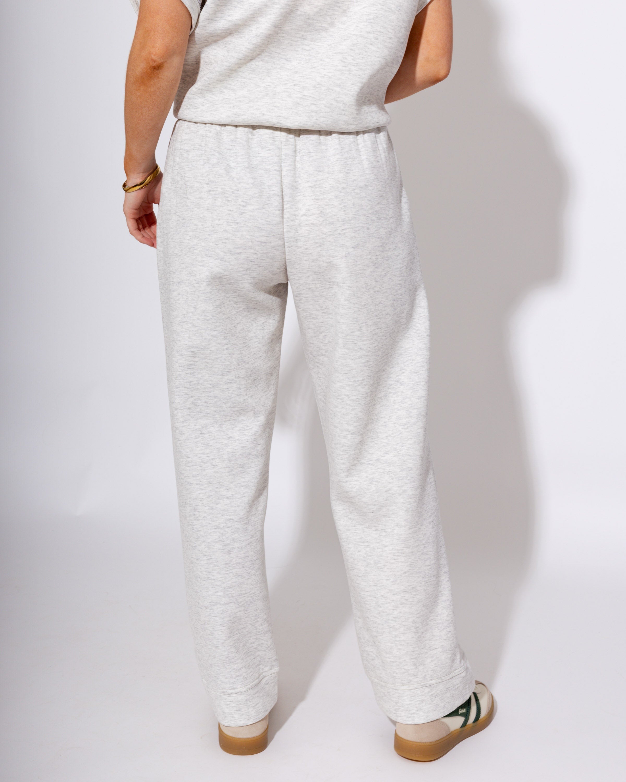 Contrast Collar Polo Top & Pants Set