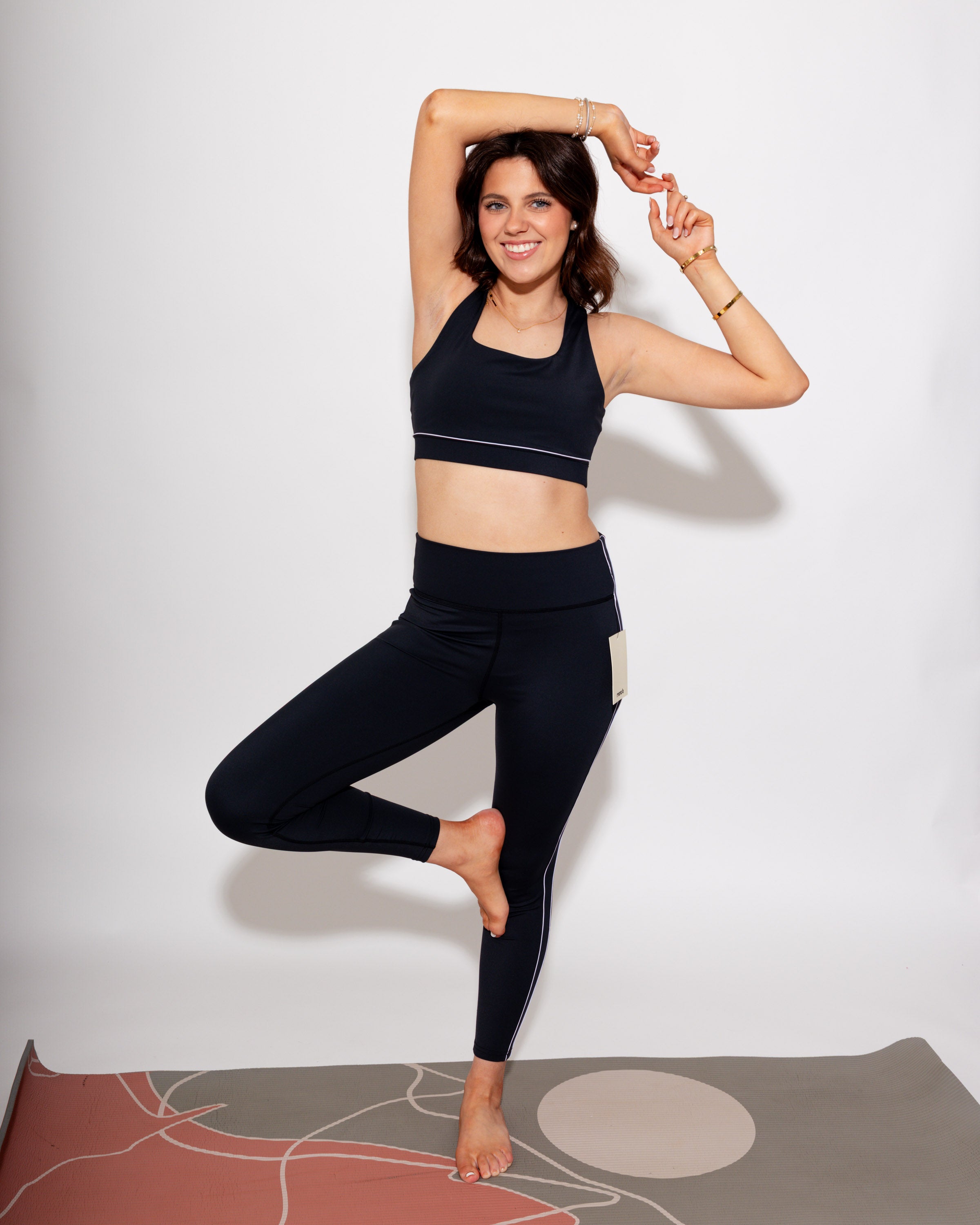 Sports Bra & Leggings Set in Black