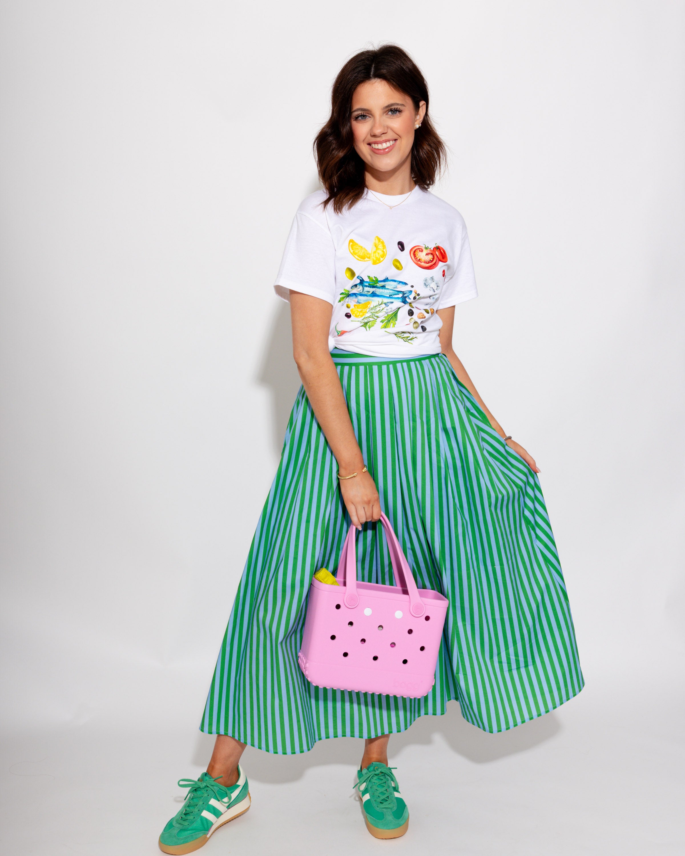 Timeless Stripe Midi Skirt