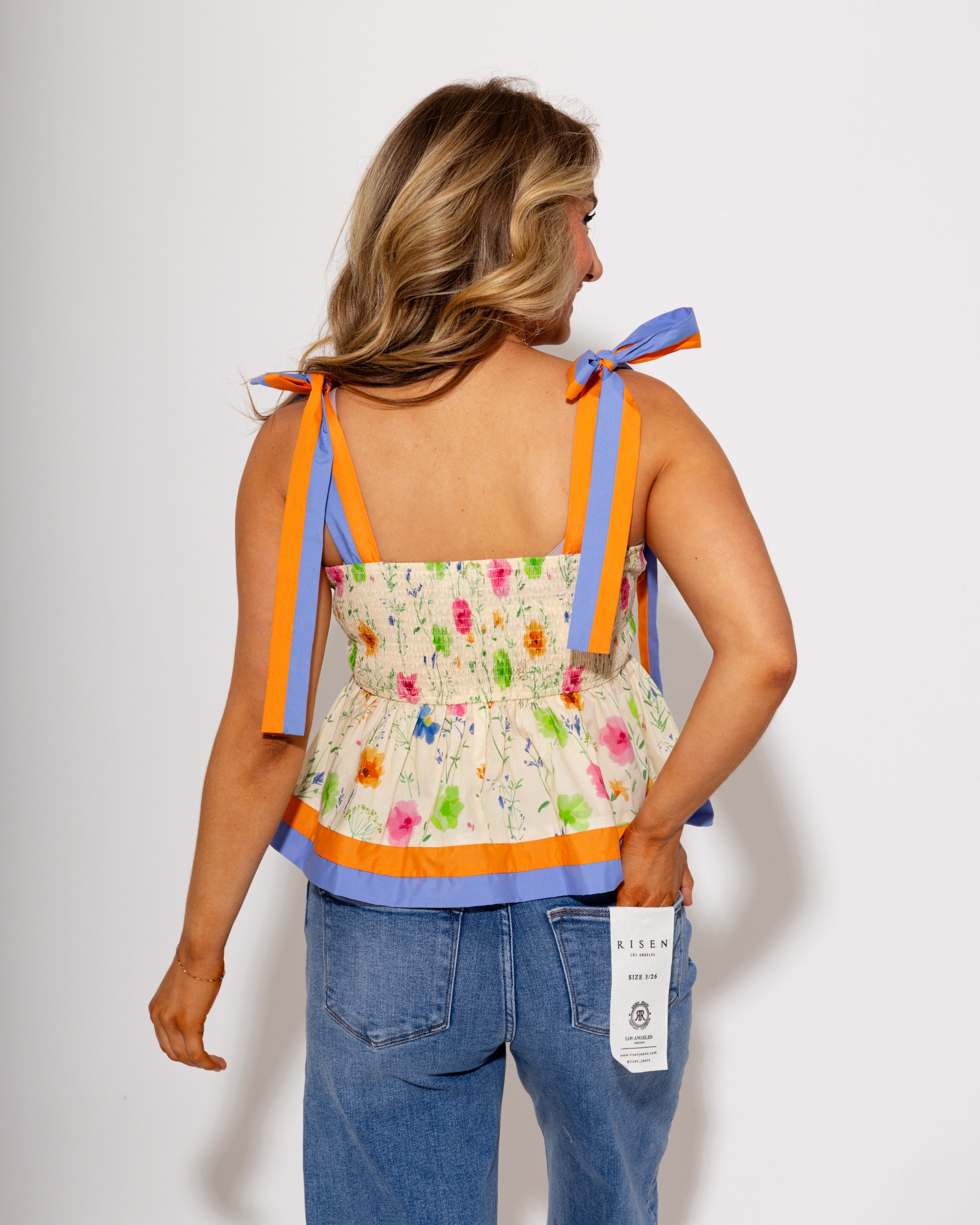 Preppy Stripes and Playful Floral Top