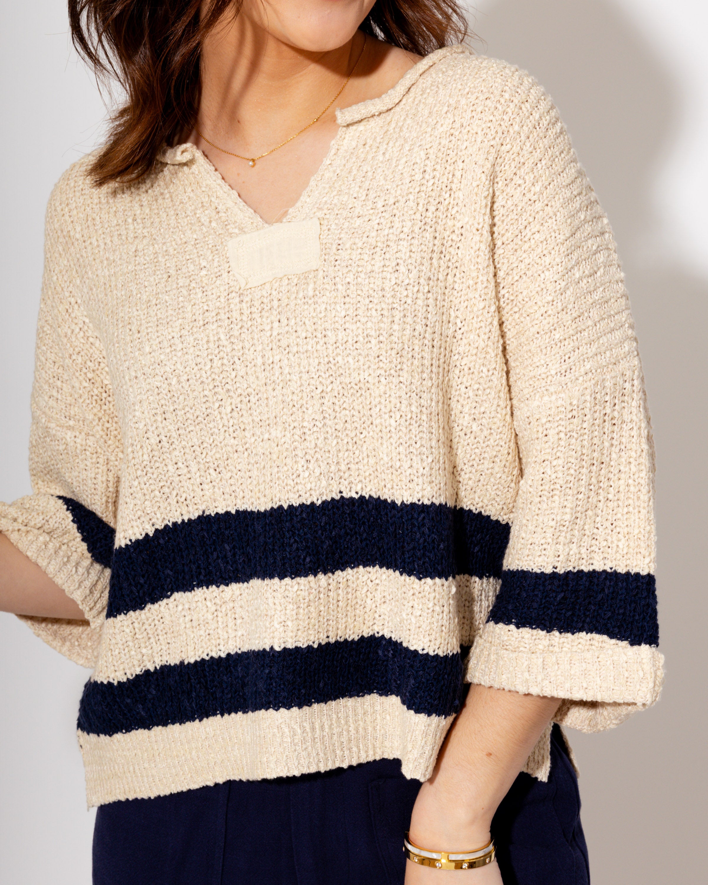 Relaxed Fit Striped Sweater