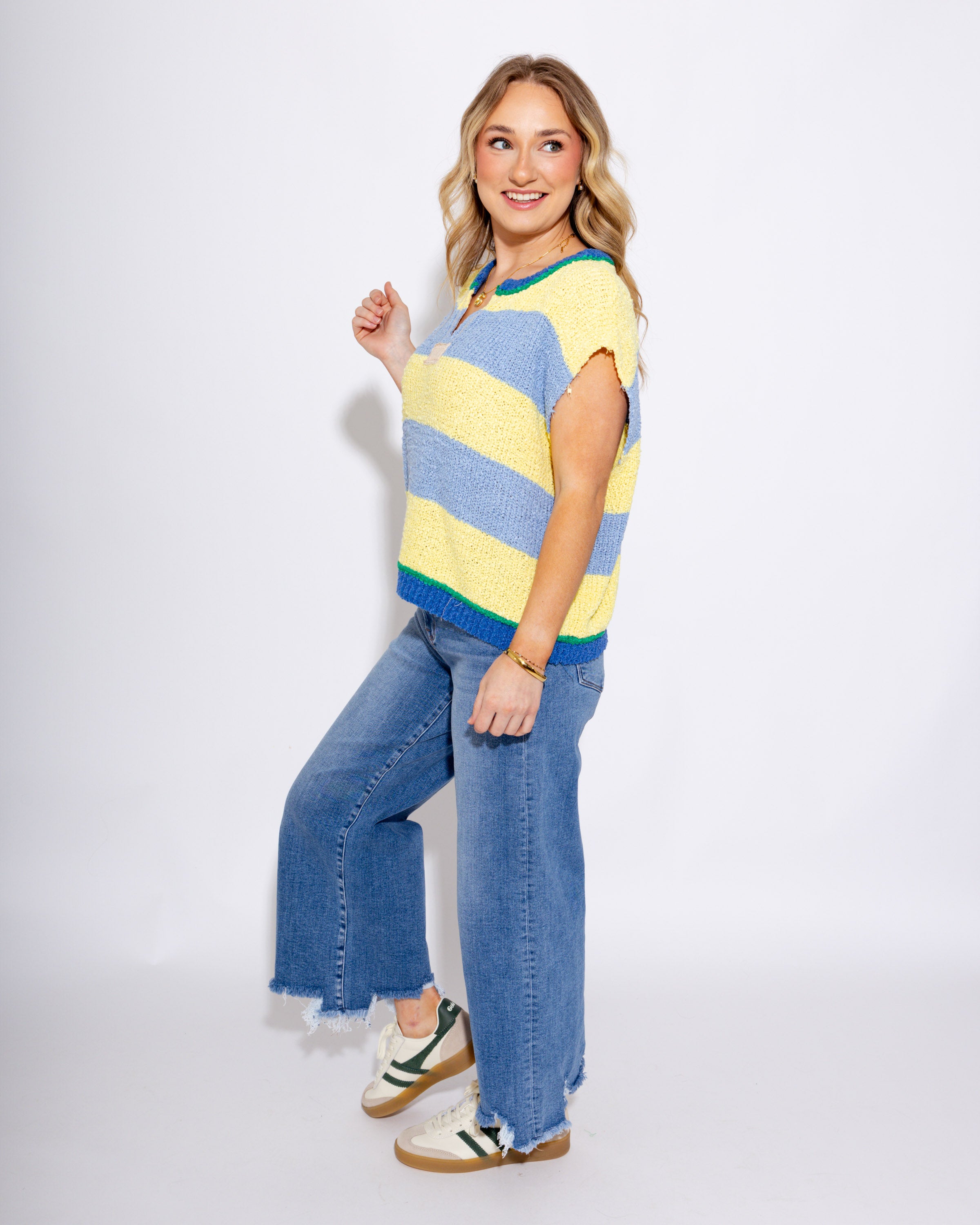 Vibrant Stripe Knit Top