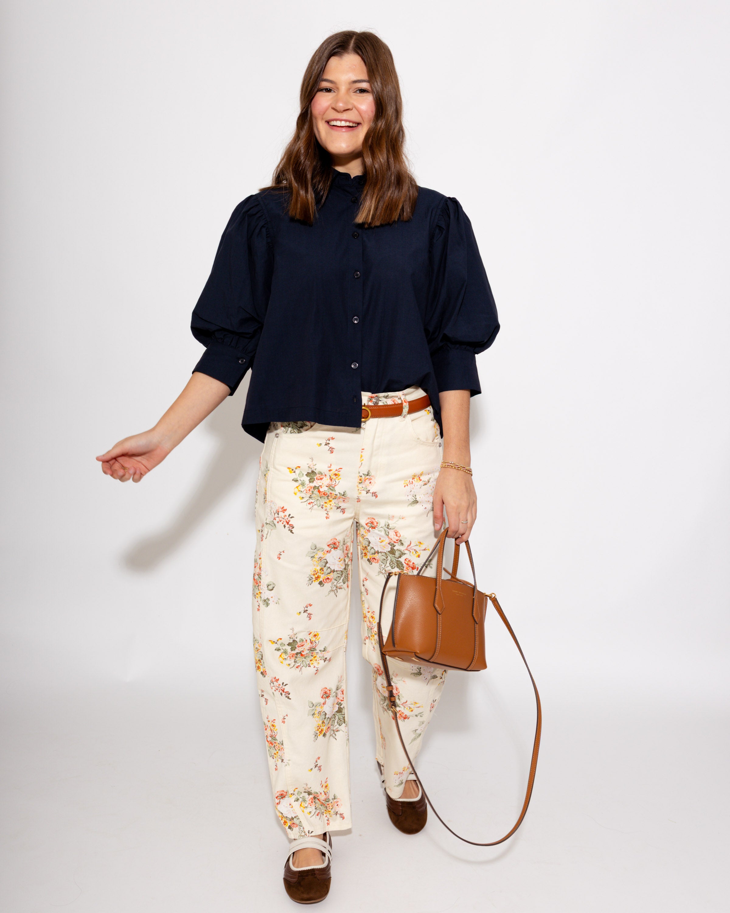 Collared Puff Sleeve Top