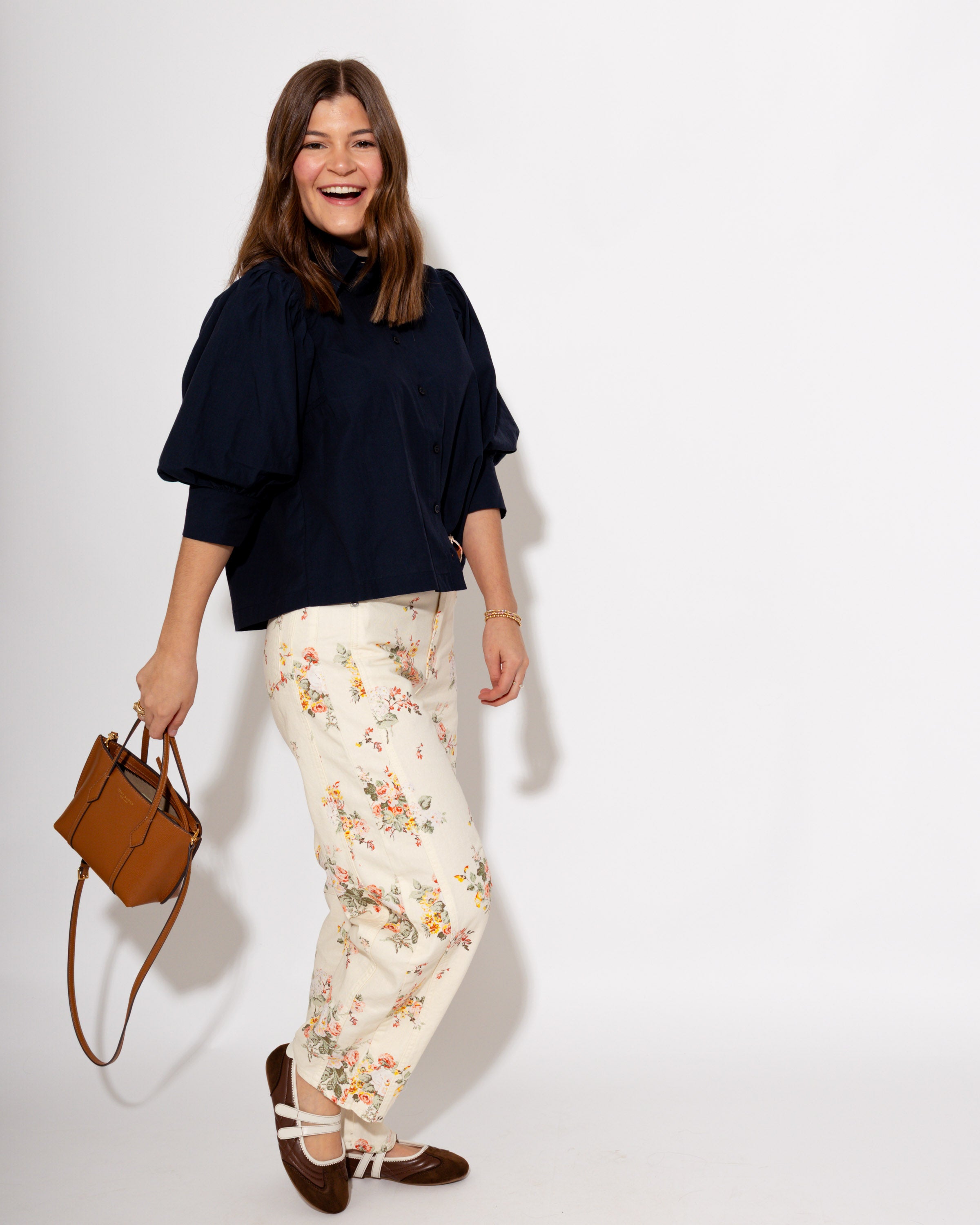 Collared Puff Sleeve Top